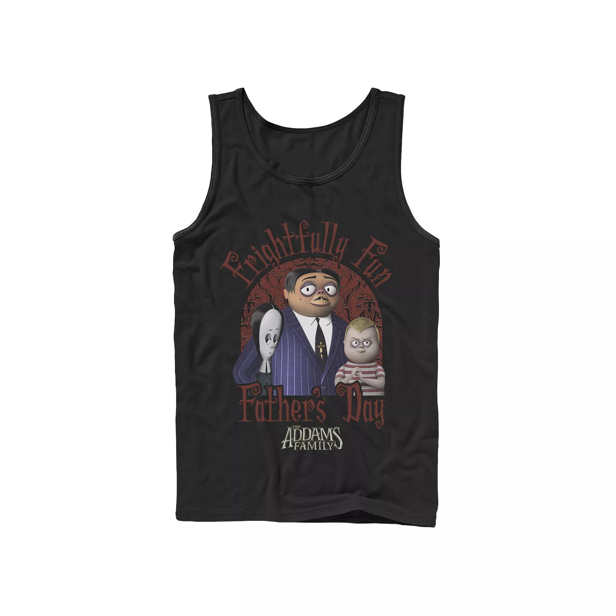 Men's The Addams Family Frightfully Fun Father's Day Portrait Tank Top,  Product Image