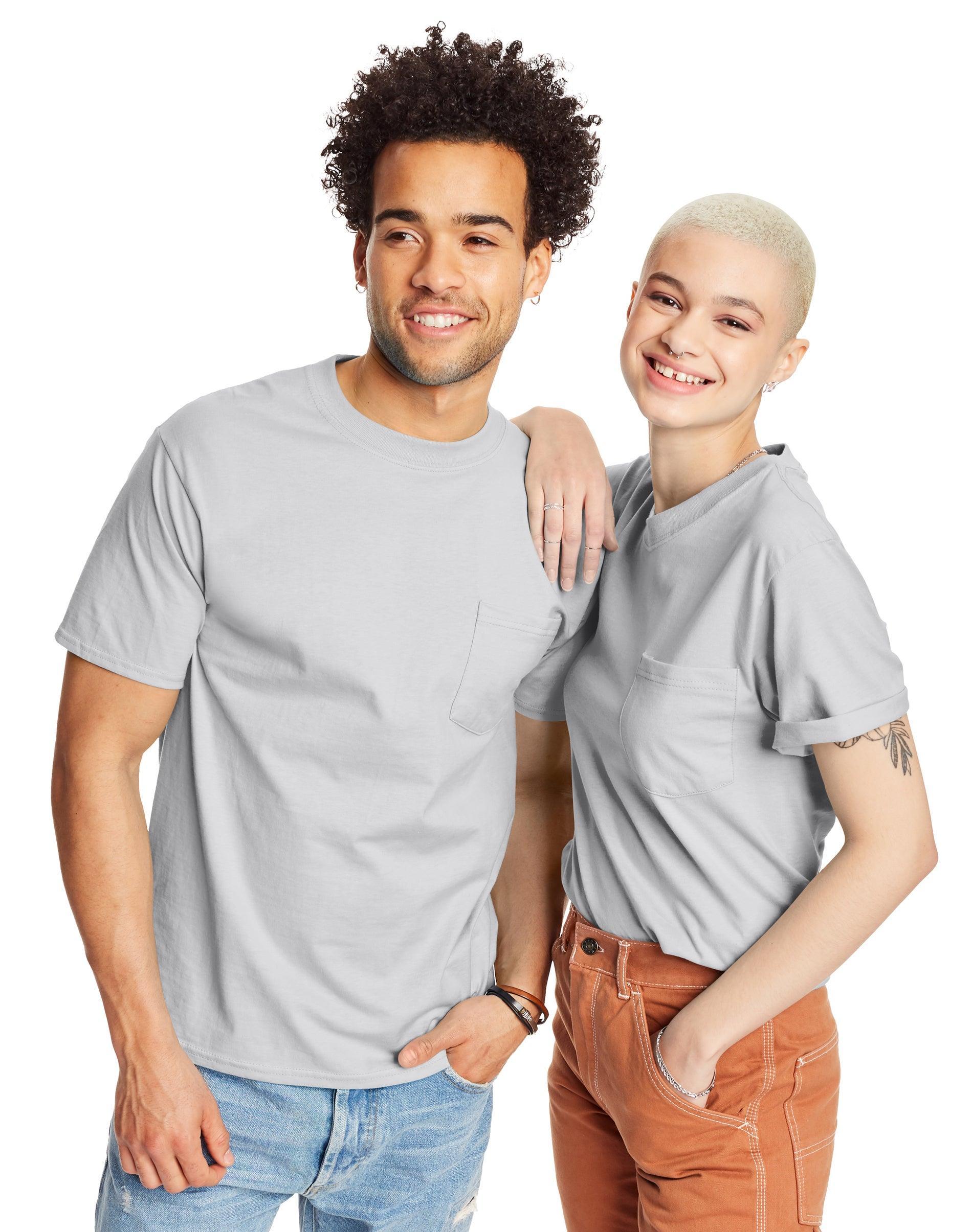 Men's Hanes® Beefy-T 2-Pack Pocket T-Shirt, Size: XL, White Product Image