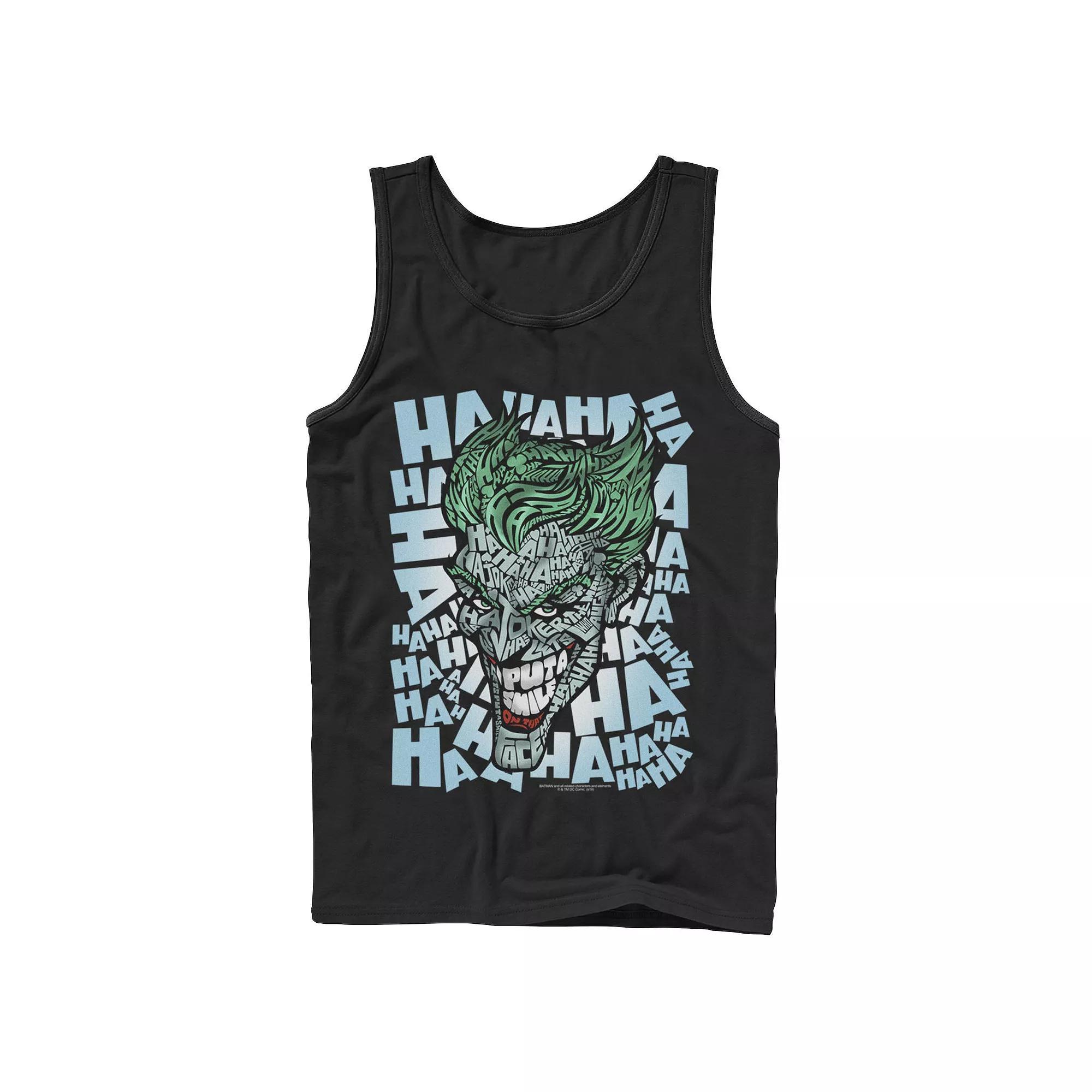Men's DC Comics The Joker Text Fill Tank Top,  Product Image