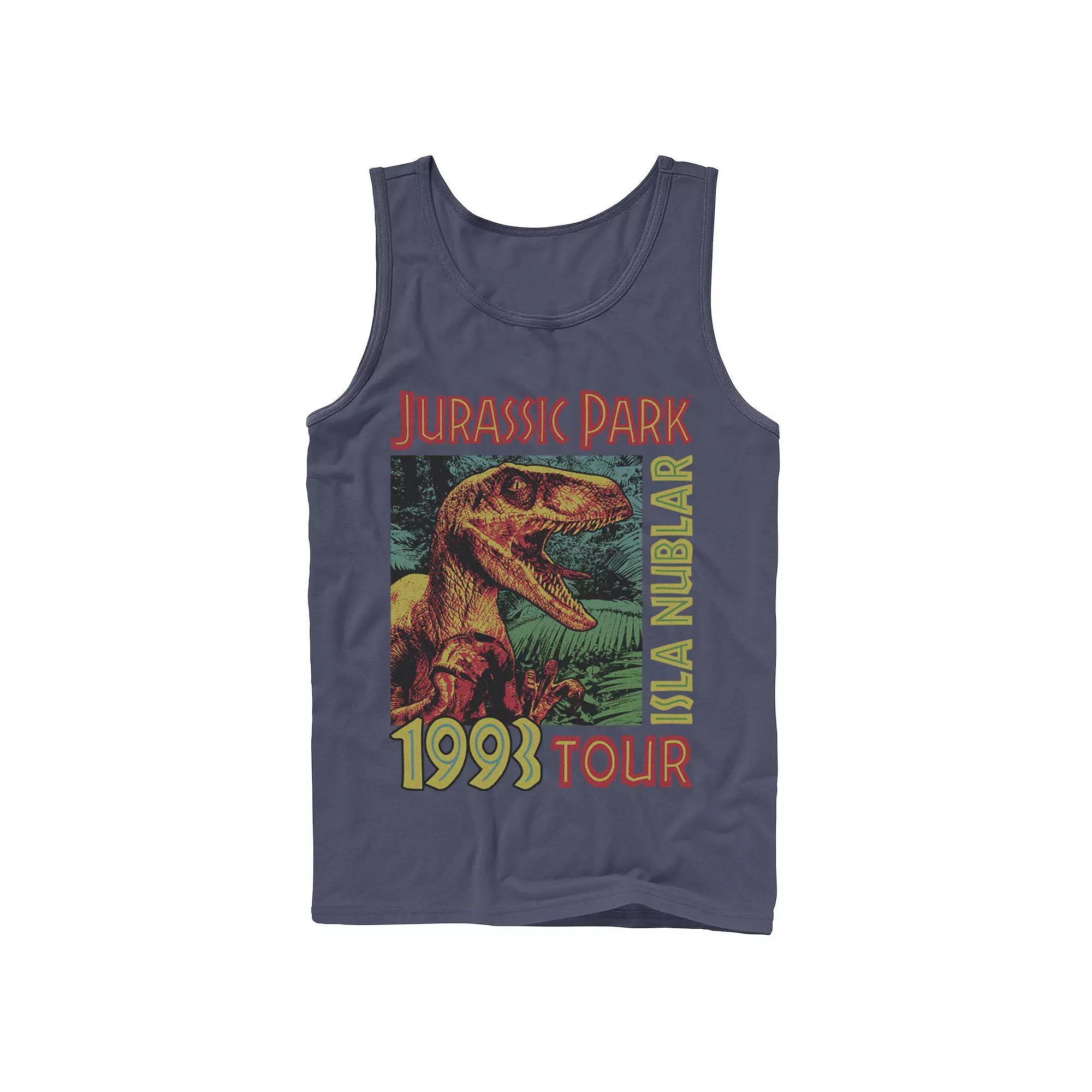 Men's Jurassic Park Isla Nublar 1993 Tour Poster Tank Top,  Product Image