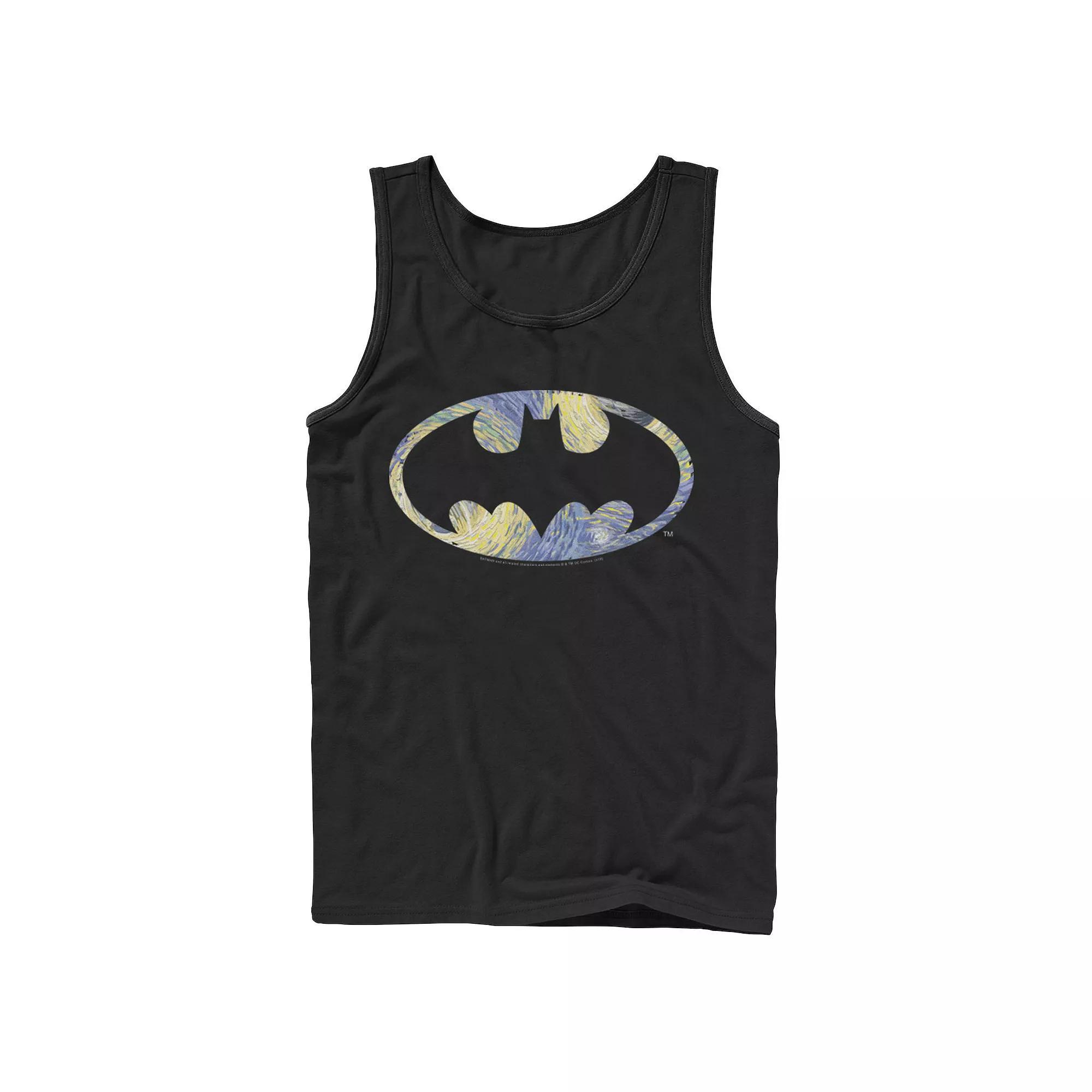 Men's DC Comics Batman Starry Night Logo Tank Top,  Product Image