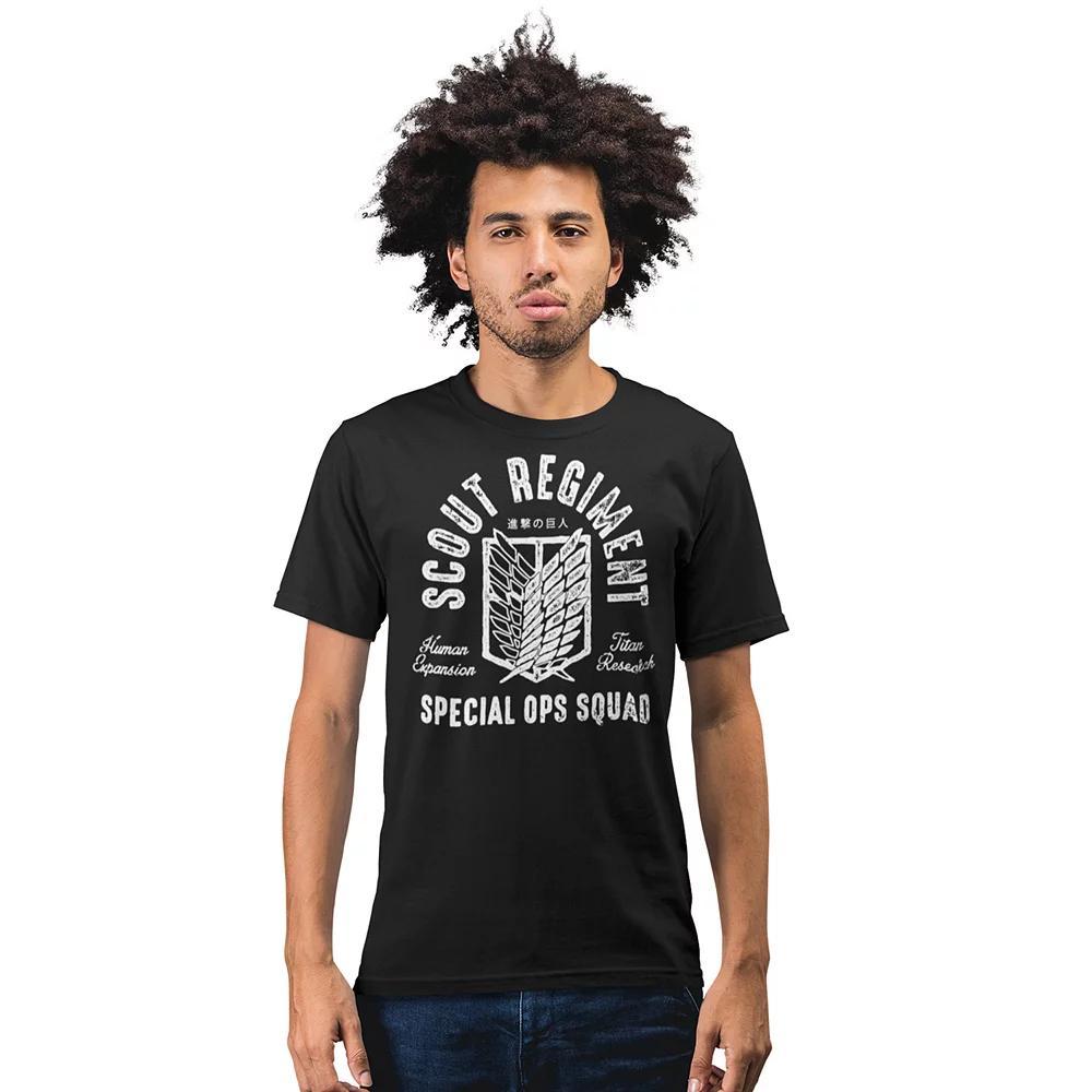 Men's Attack on Titan Scout Regiment Special Ops Squad Tee, Size: Medium, Black Product Image