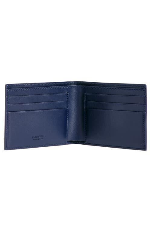 FERRAGAMO Classic Leather Bifold Wallet In Blue Product Image