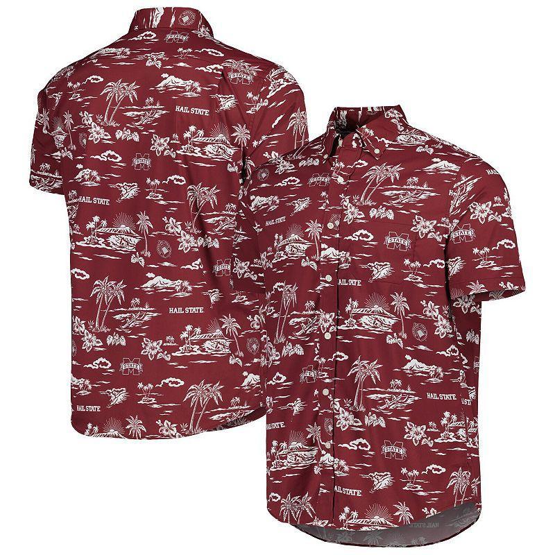 Mens Reyn Spooner Maroon Mississippi State Bulldogs Performance Button-Down Shirt Product Image