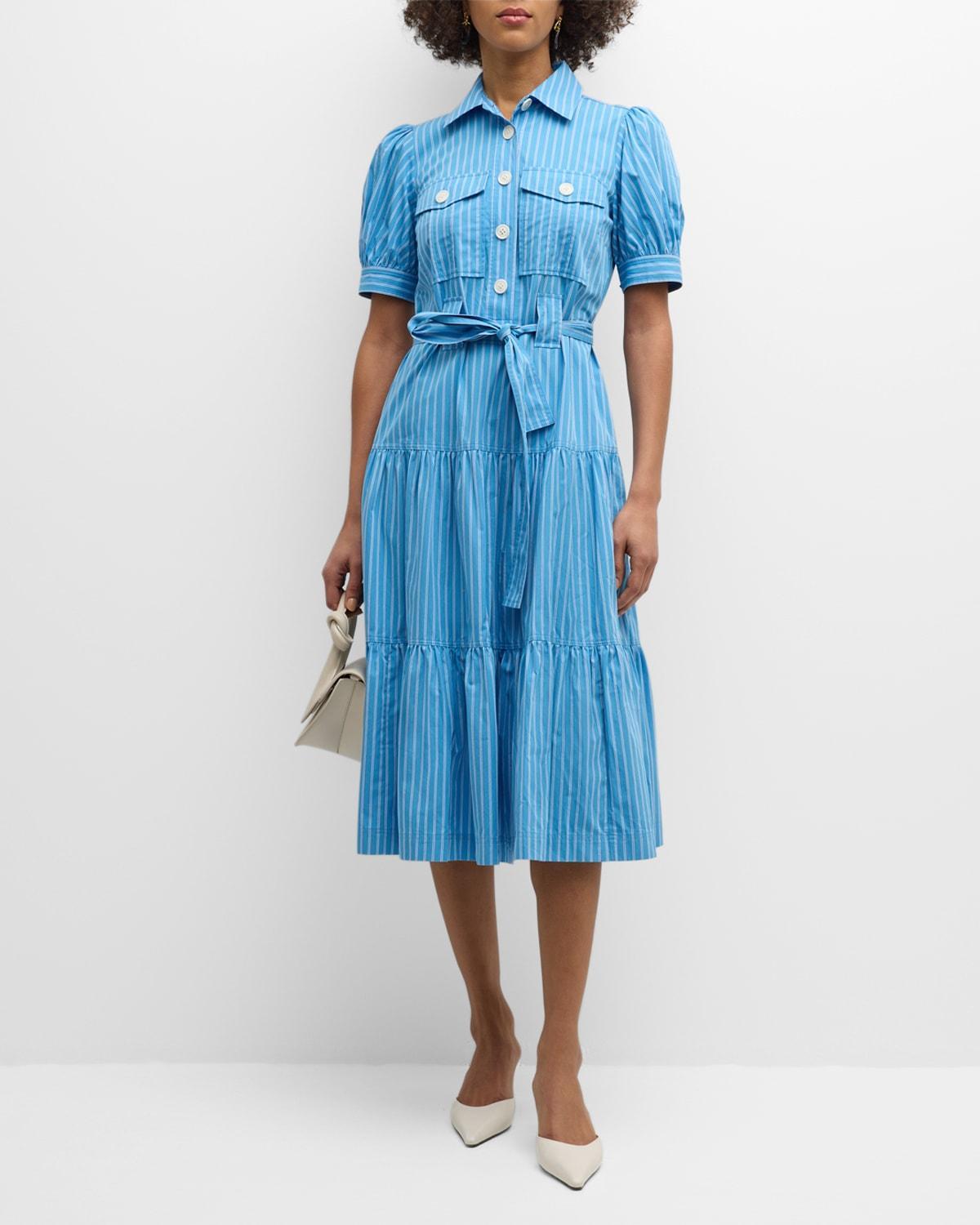 Derek Lam 10 Crosby Buffy Cotton Belted Utility Dress Product Image