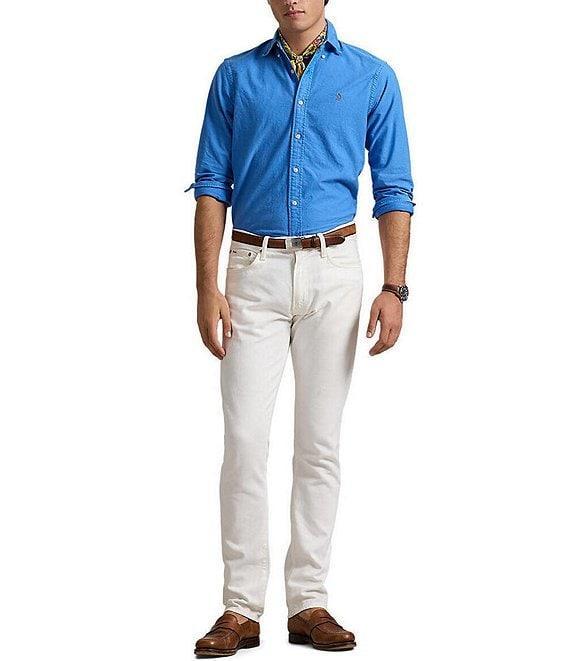 Polo Ralph Lauren Solid Garment-Dye Oxford Classic Fit Long Sleeve Woven Shirt Product Image