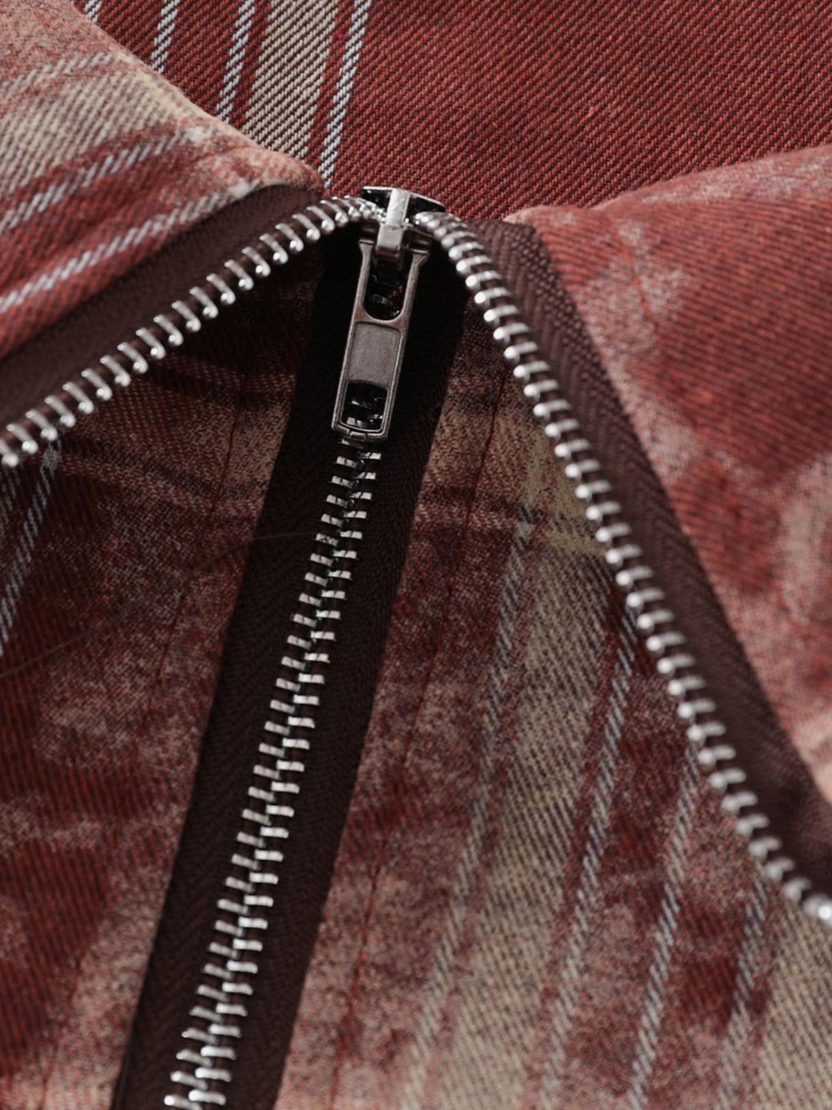 Aelfric Eden Tie Dye Plaid Long Sleeve Tee Female Product Image