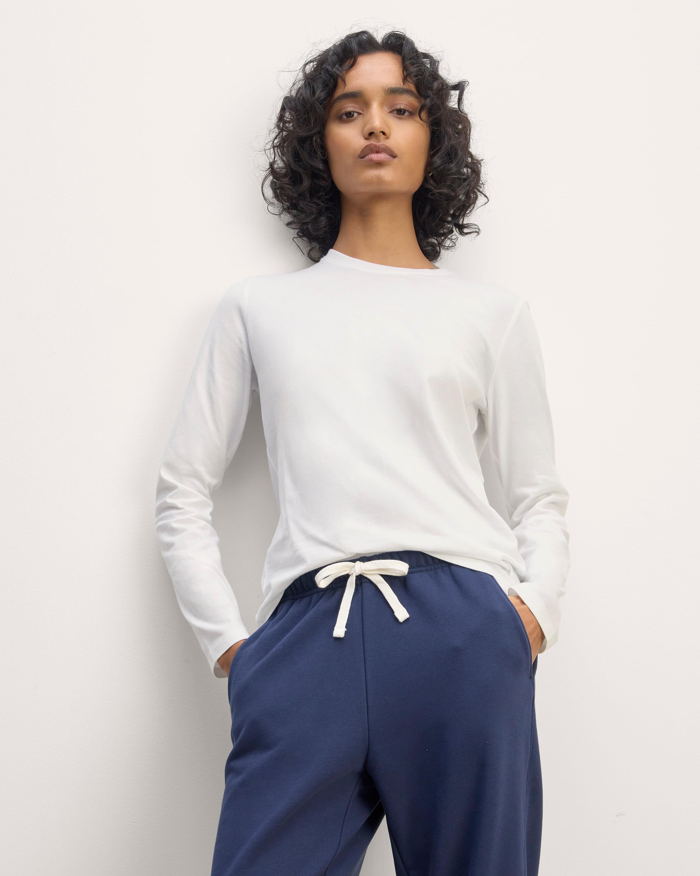 Womens Slim Long-Sleeve Crew in Essential Cotton Sweater by Everlane Product Image