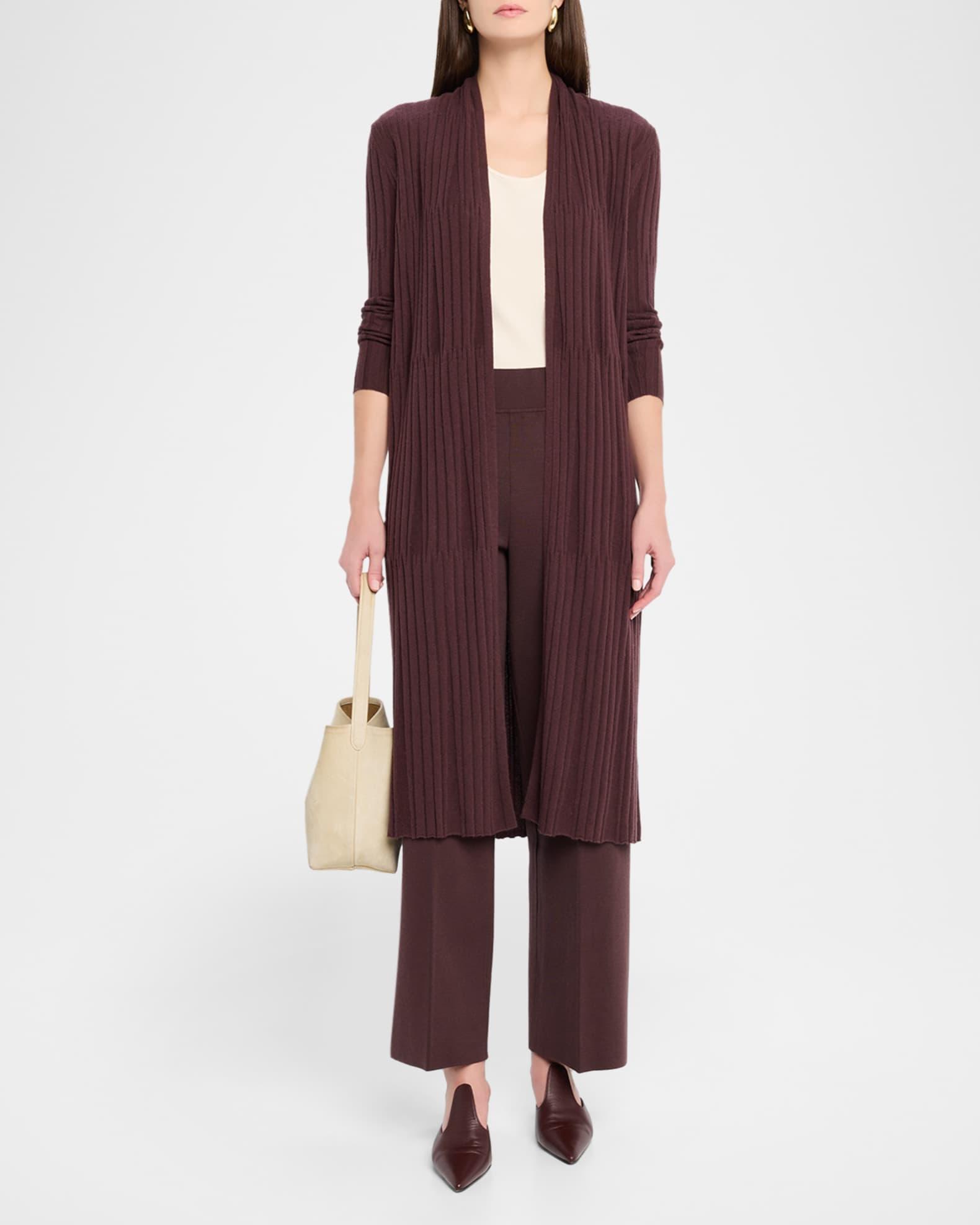 Cashmere Variegated Rib Long Cardigan Product Image