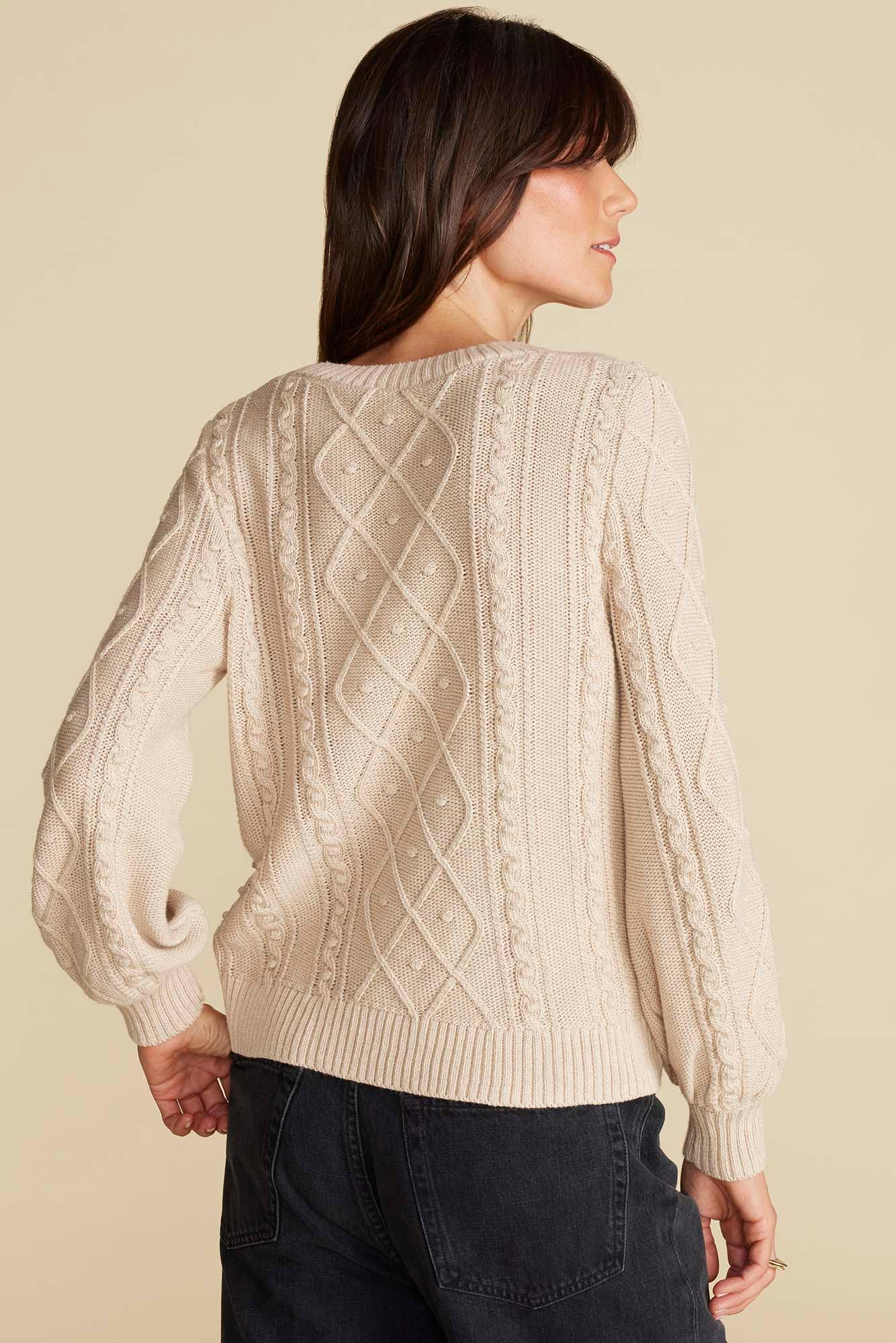 Faedra Organic Cotton Sweater - Oat Beige Product Image