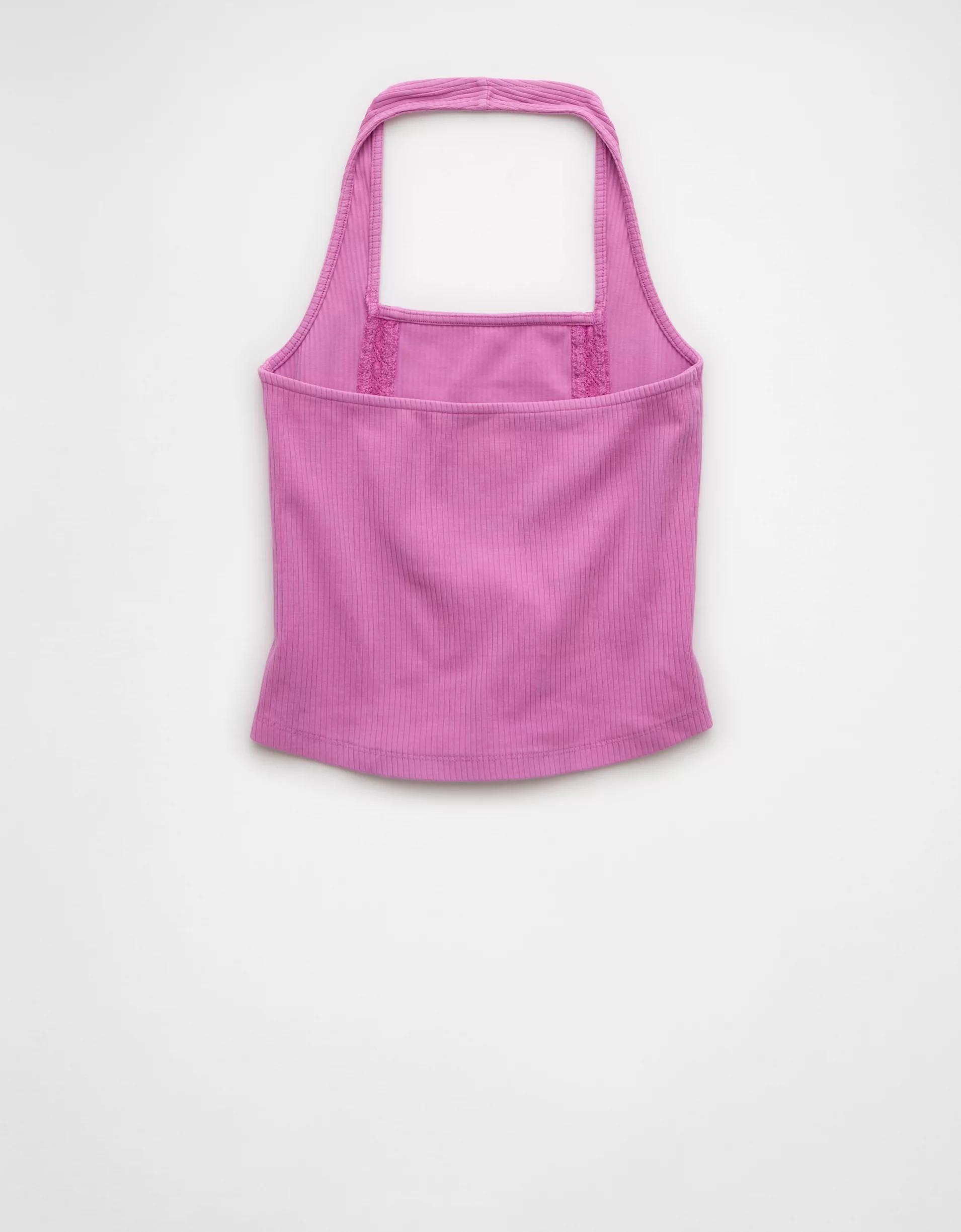 AE Lace Halter Tank Top Product Image