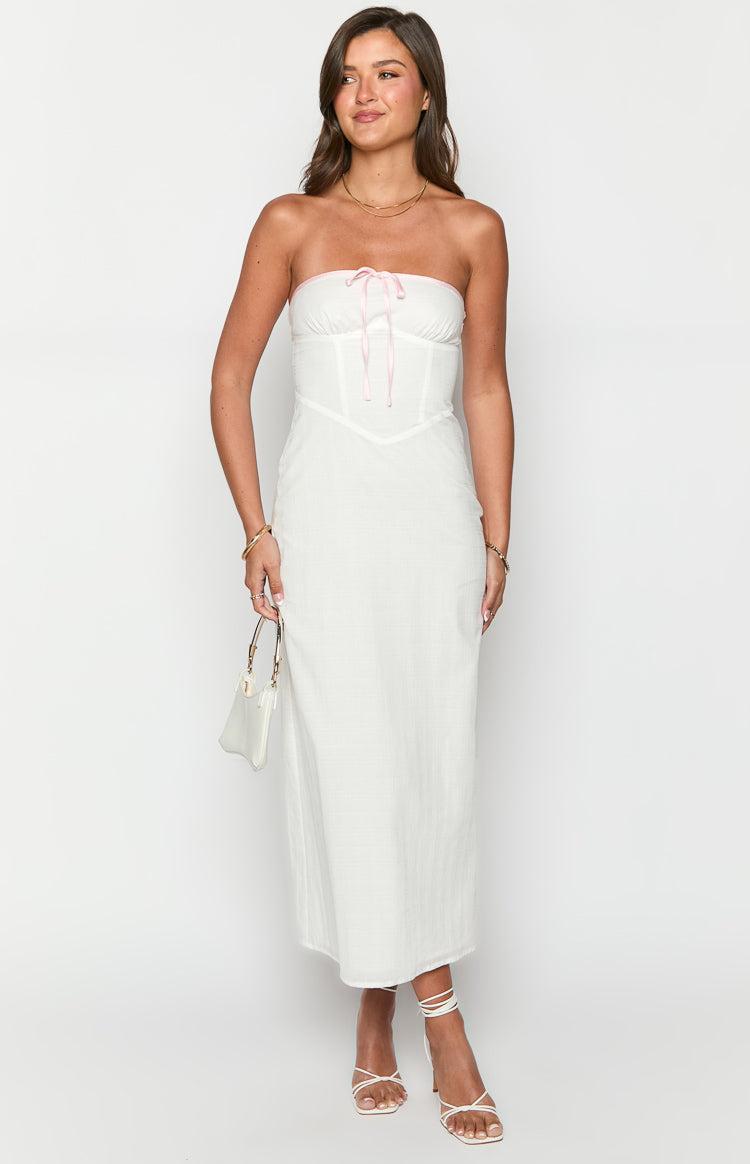 Vanity White Strapless Maxi Dress Product Image