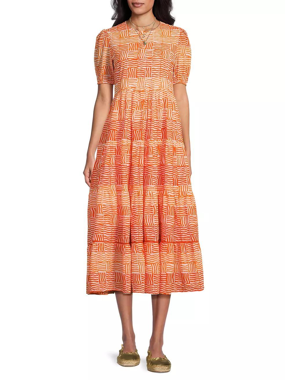 Daphne Cotton A-Line Midi-Dress Product Image