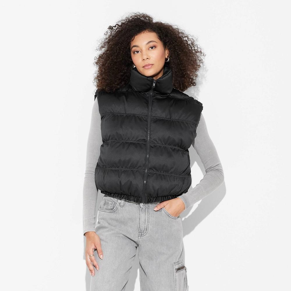 Womens Puffer Vest - Wild Fable Hematite XS Product Image