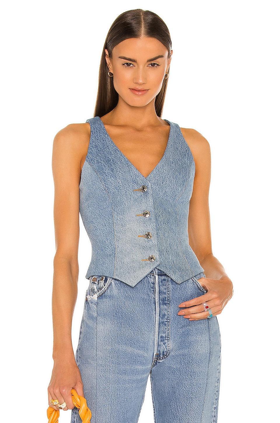 Ava Vest EB Denim Product Image