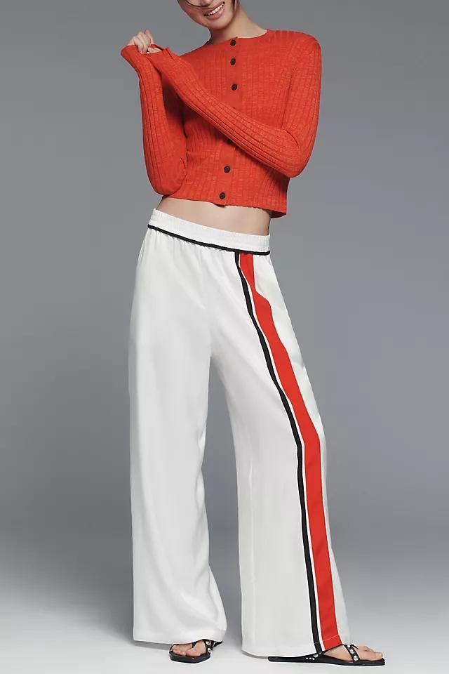 Maeve Low-Slung Striped Track Pants Product Image