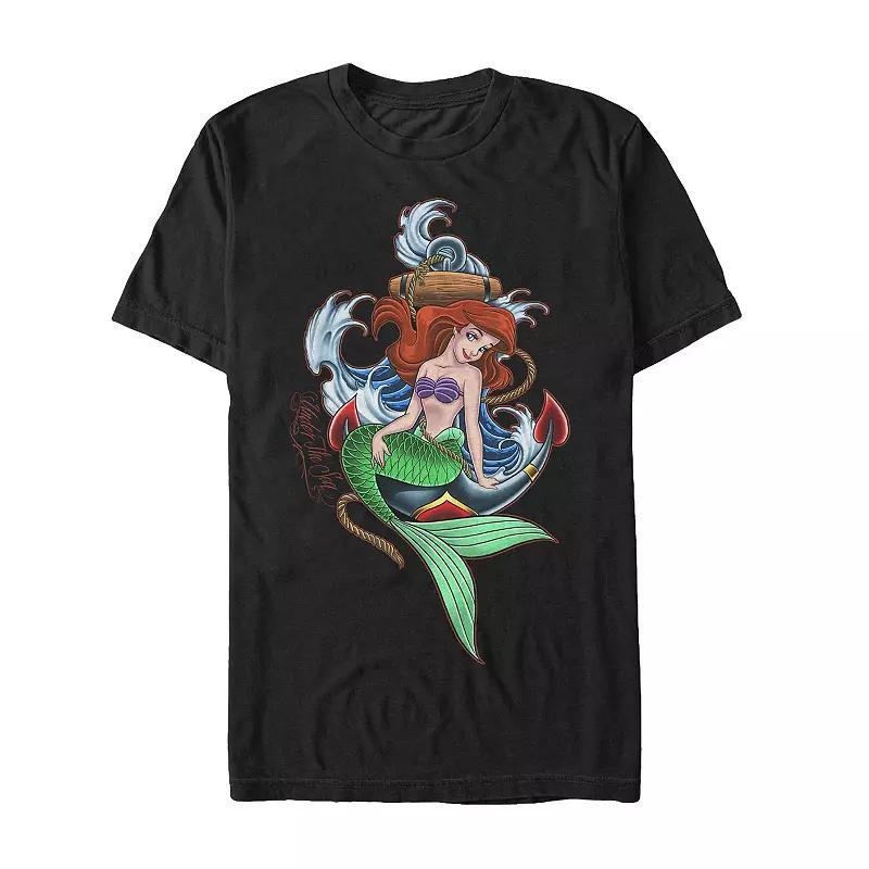 Men's Disney's The Little Mermaid Under The Sea Tee, Size: XS, Black Product Image