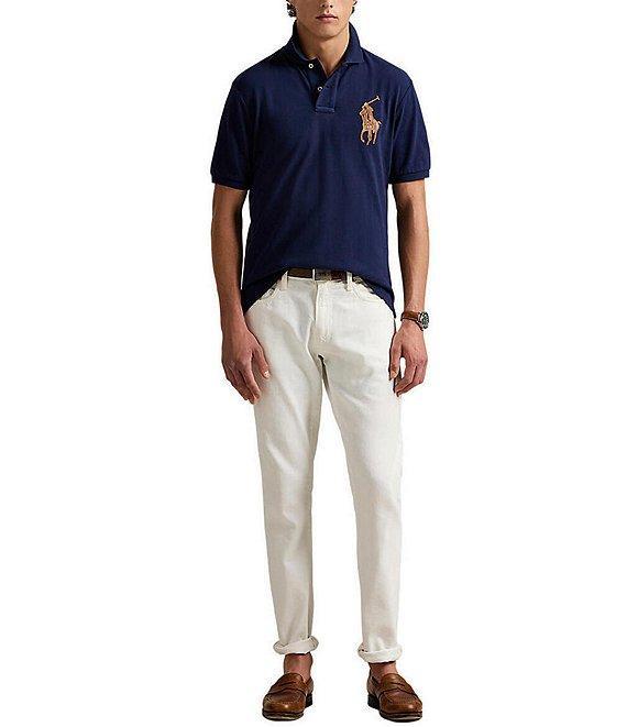 Polo Ralph Lauren Classic Fit Leather-Pony Mesh Short Sleeve Polo Shirt Product Image