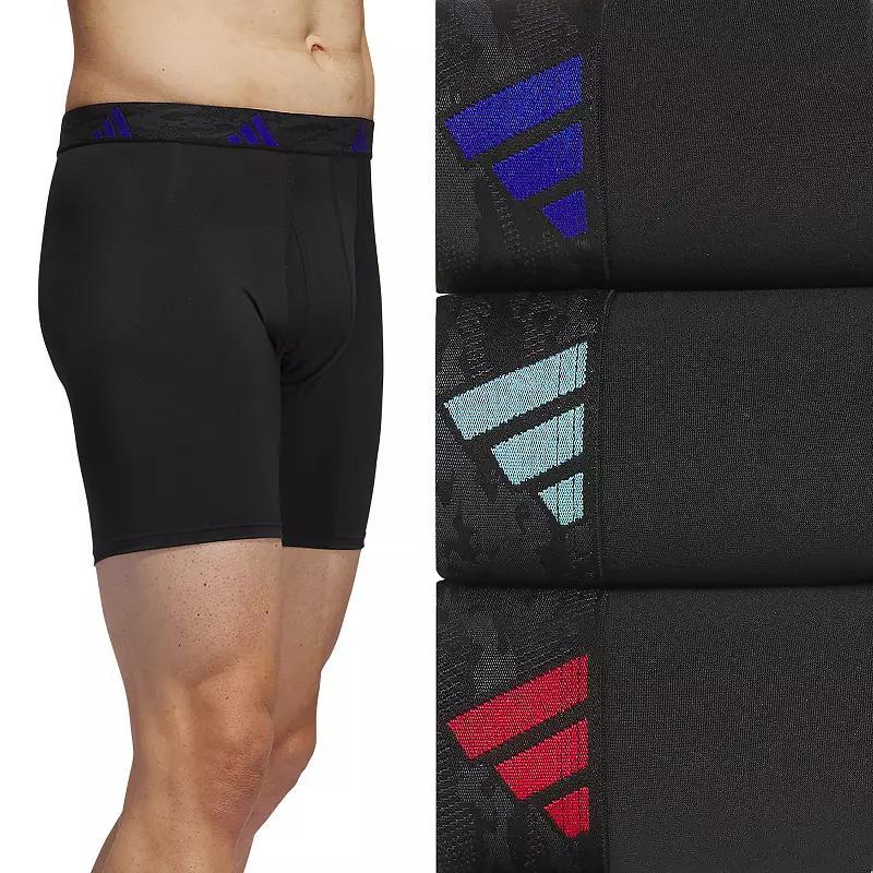 adidas Microfiber Boxer Briefs 3-Pack Black M Mens Product Image