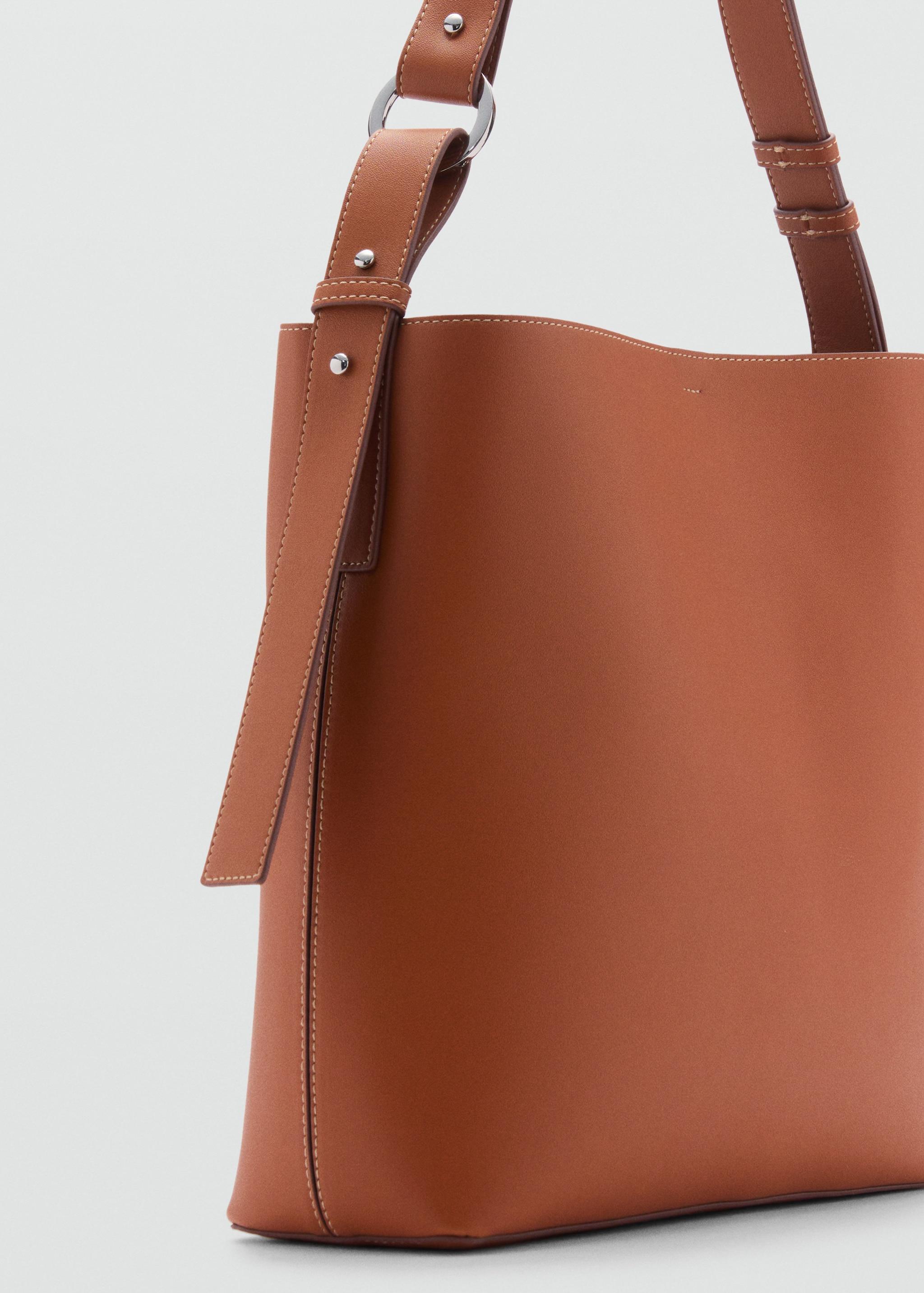 Short handle shopper bag - Women | MANGO USA Product Image