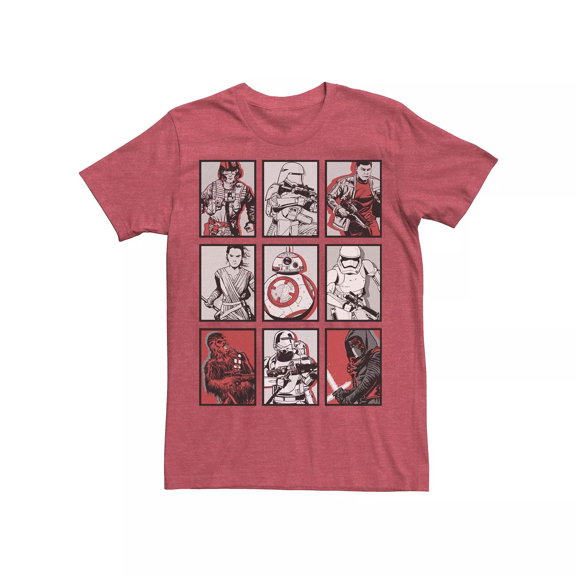 Men's Star Wars Force Awakens Pop Art Poster Graphic Tee, Size: Medium, Grey Heather Product Image