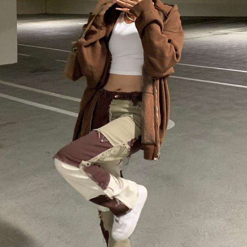 Plain Zip-Up Hoodie Product Image