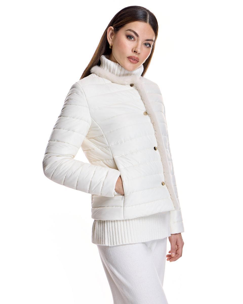 Nylon Jacket with Mink Trim Product Image