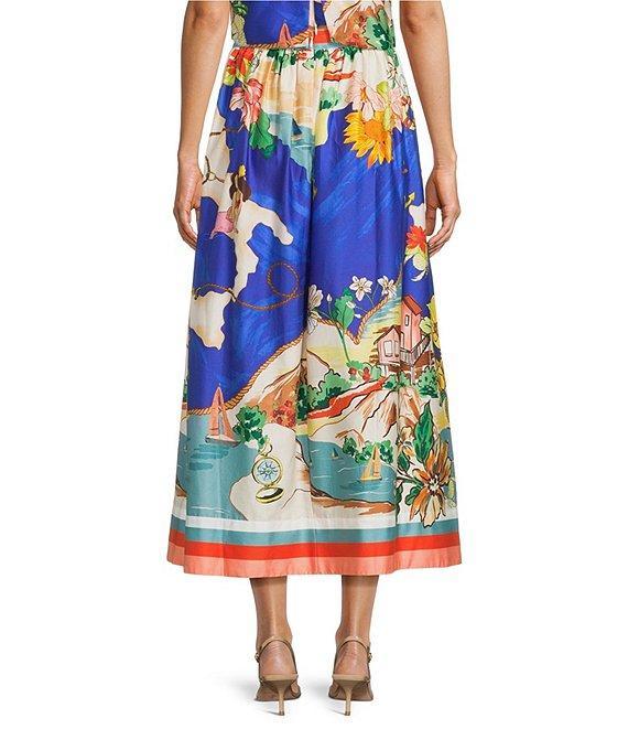 Antonio Melani Evie Woven Ocean Print High Rise A-Line Coordinating Skirt Product Image