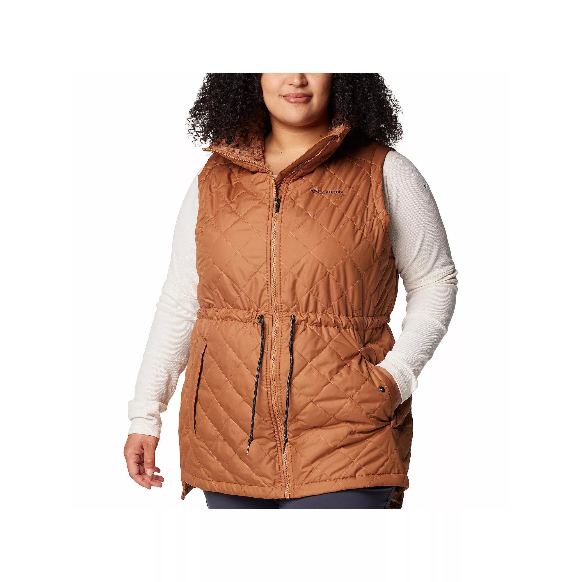 Plus Size Columbia Copper Crest II Mid Vest, Women's, Size: 1XL, Camel Brown Product Image