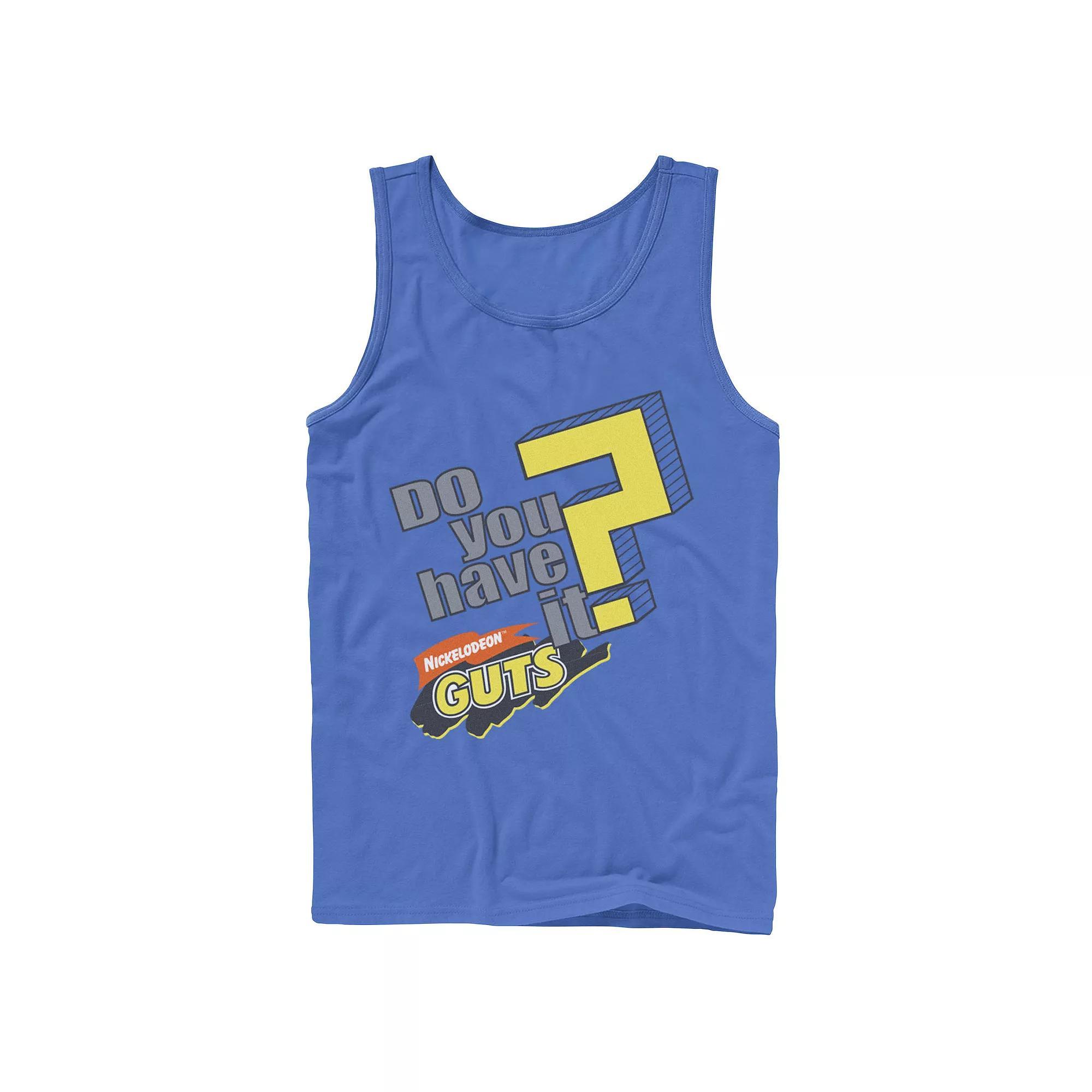 Men's Nickelodeon Guts Do You Have It Vintage Question Logo Graphic Tank Top,  Product Image