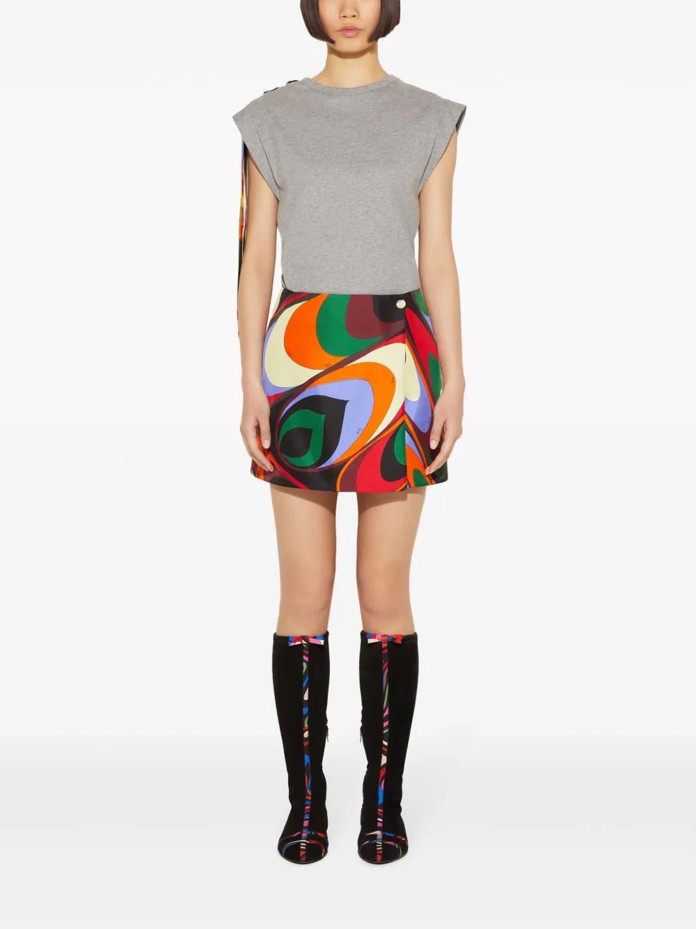 stripe-detailing cotton T-shirt  Product Image