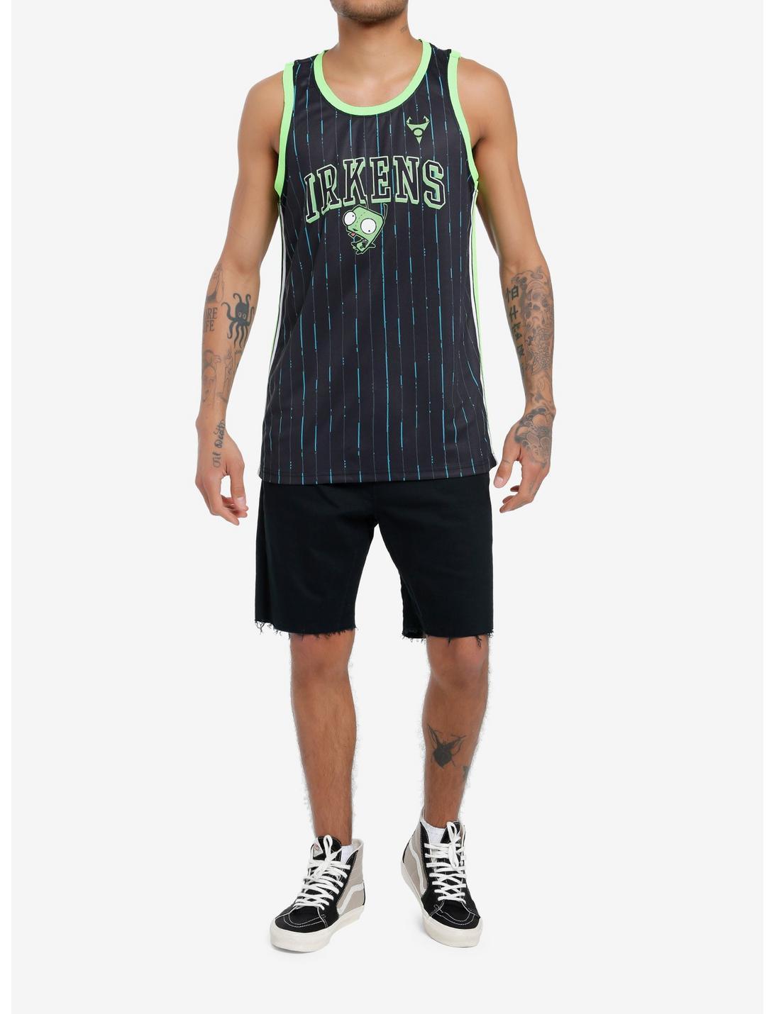 Invader Zim Irk Stripe Basketball Jersey Product Image