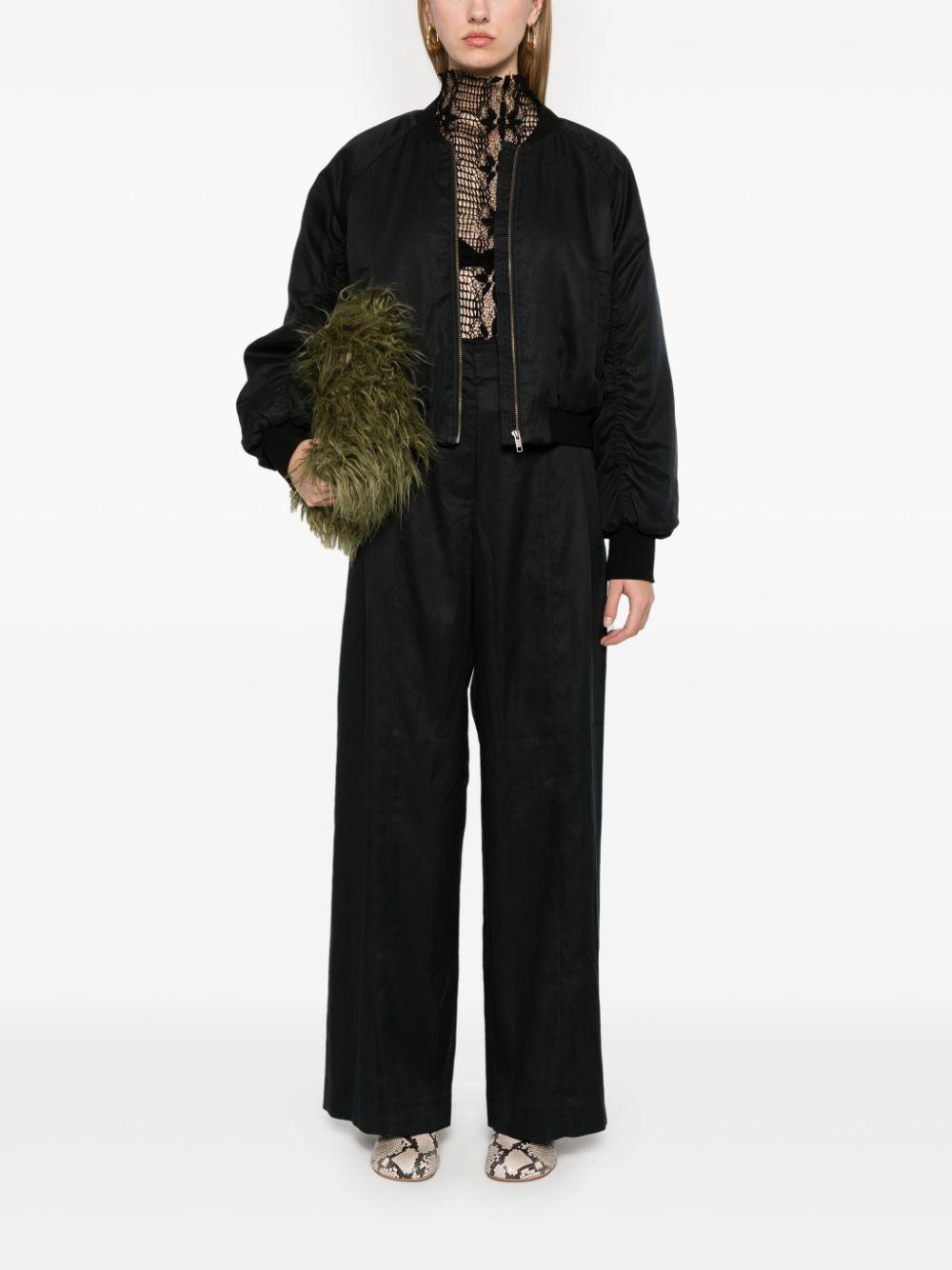 ULLA JOHNSON Delvine Trousers In Black   Product Image