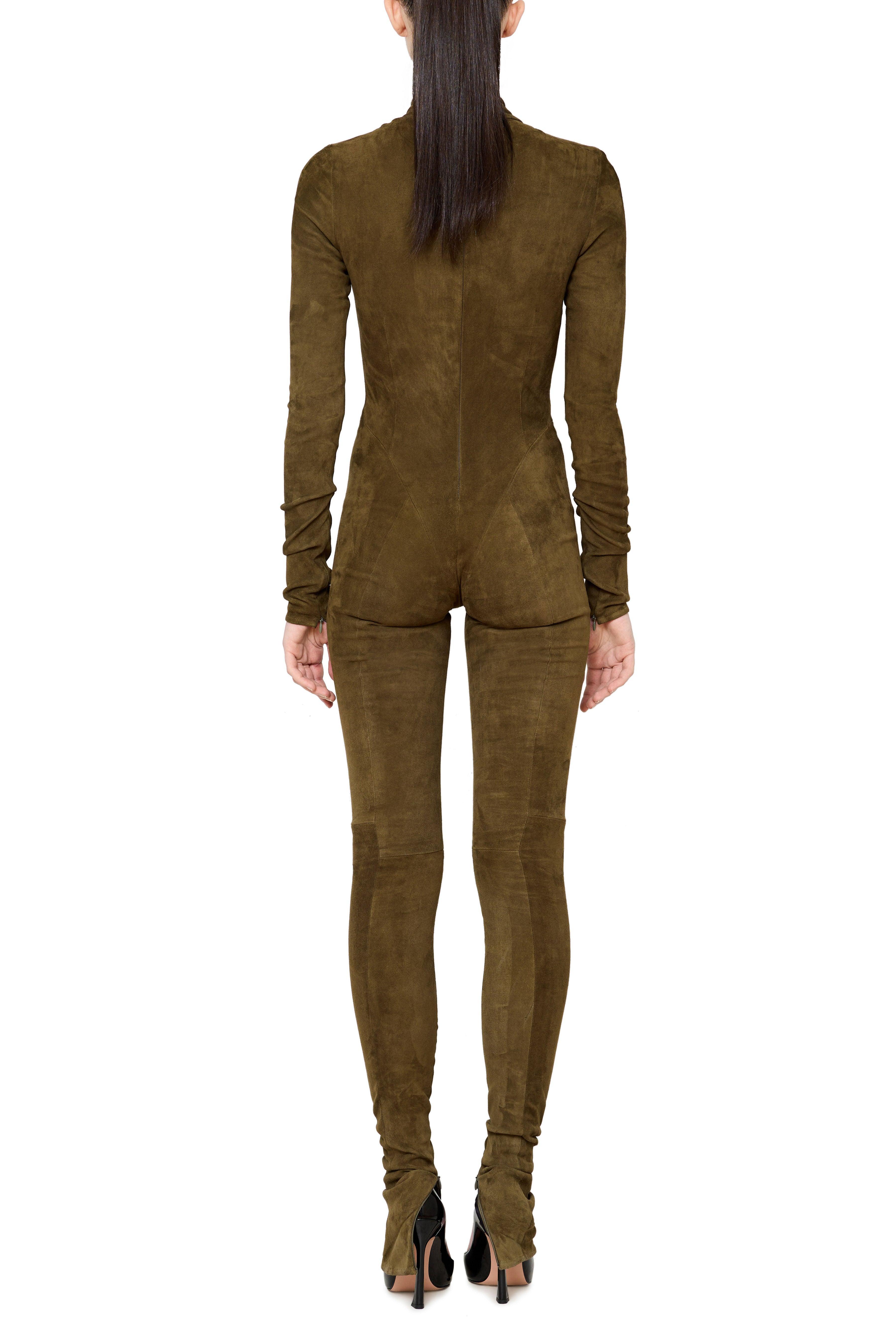 Keyhole Suede Jumpsuit Product Image