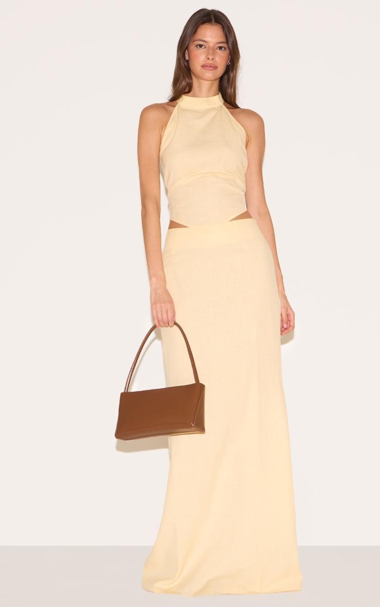  Butter Yellow Halterneck Top Product Image