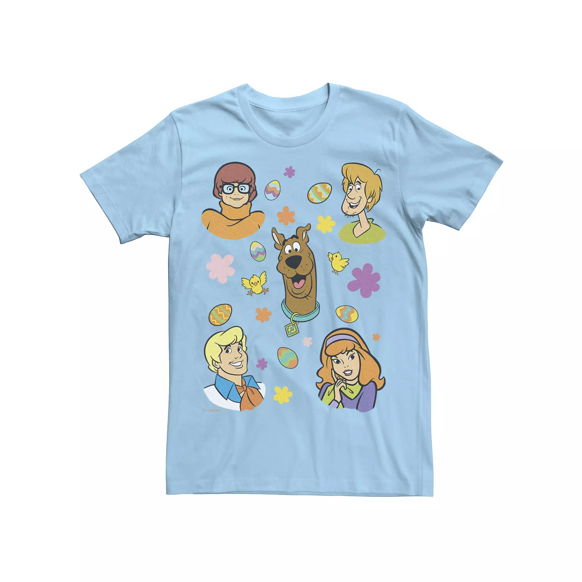 Men's Scooby Doo Happy Easter Gang Floral Eggs Tee,  Product Image