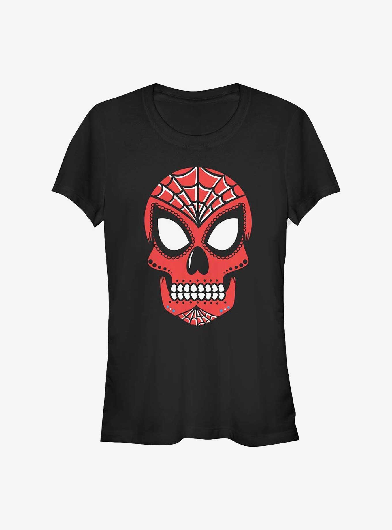 Marvel Spider-Man Sugar Skull Girls T-Shirt Product Image