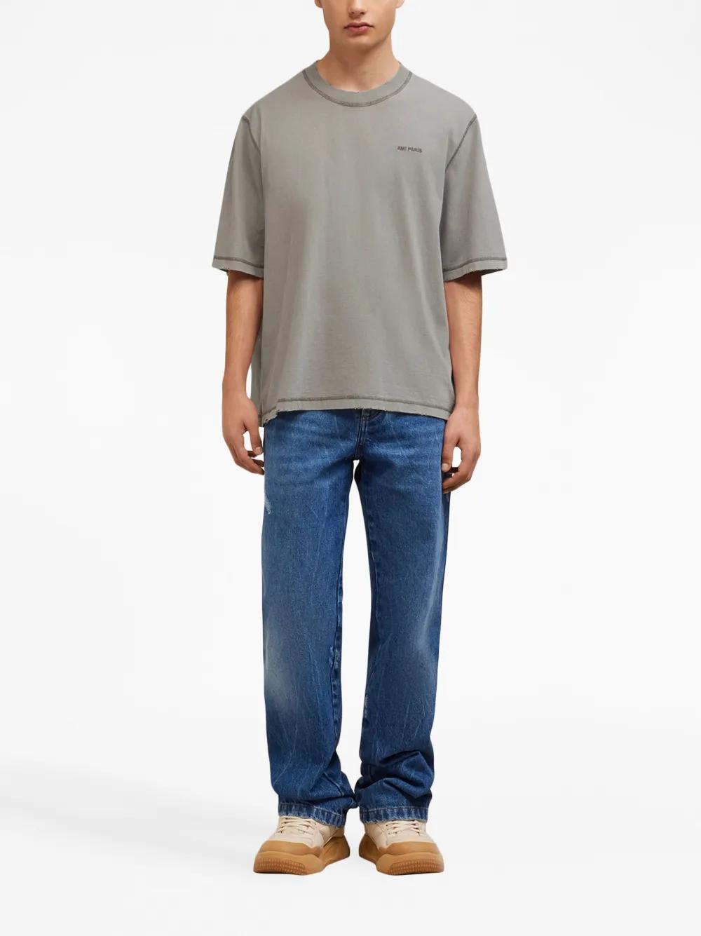 logo-embroidered cotton T-shirt Product Image