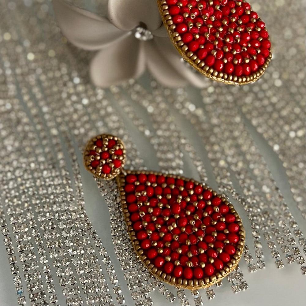 Seed Bead Tear Earrings- 4 Colors Product Image