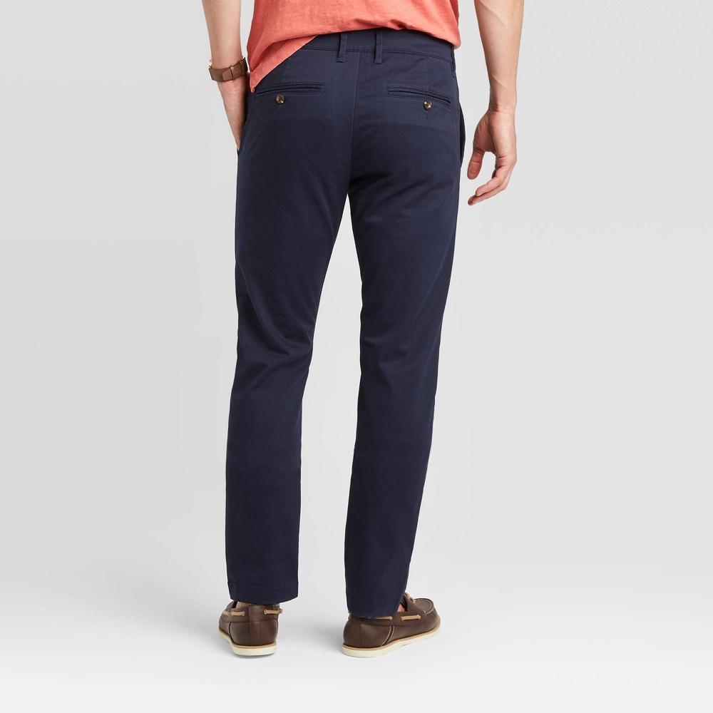 Mens Every Wear Slim Fit Chino Pants - Goodfellow & Co Blue 32x32 Product Image