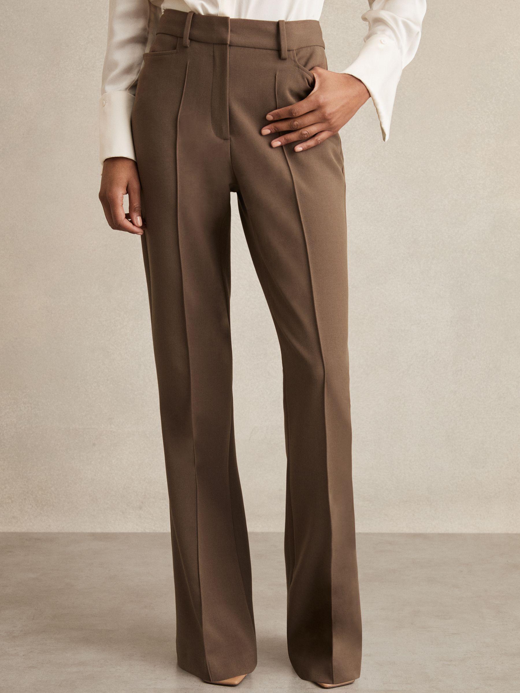Petite Flared Suit Trousers in Mink Neutral Product Image