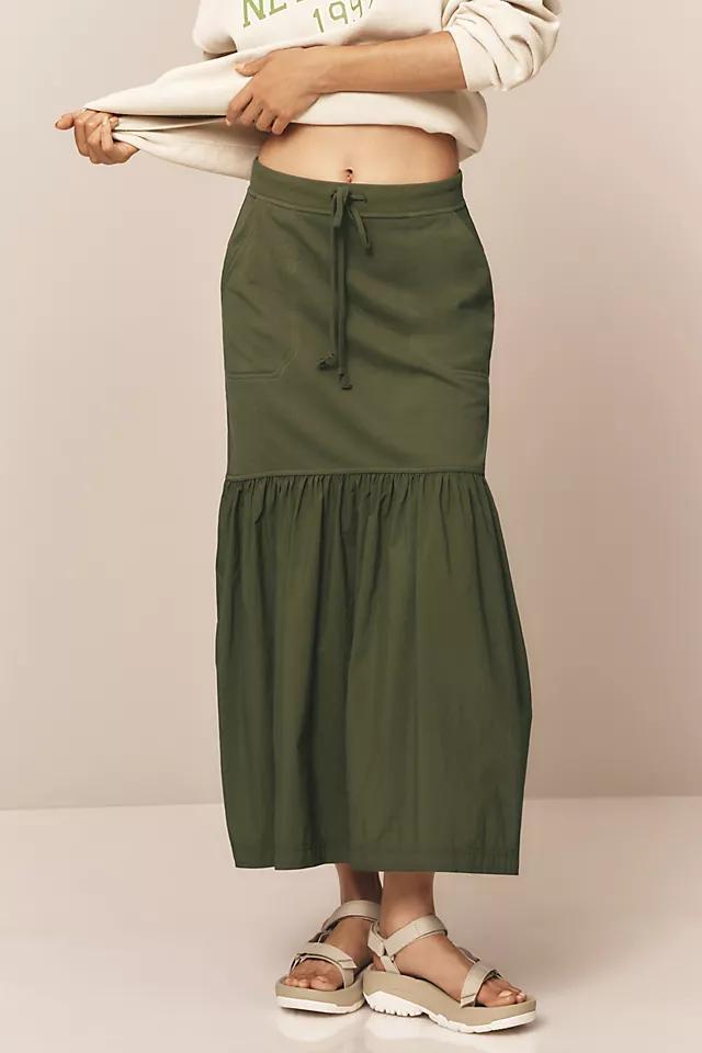 Daily Practice by Anthropologie Drop-Flounce Maxi Skirt Product Image