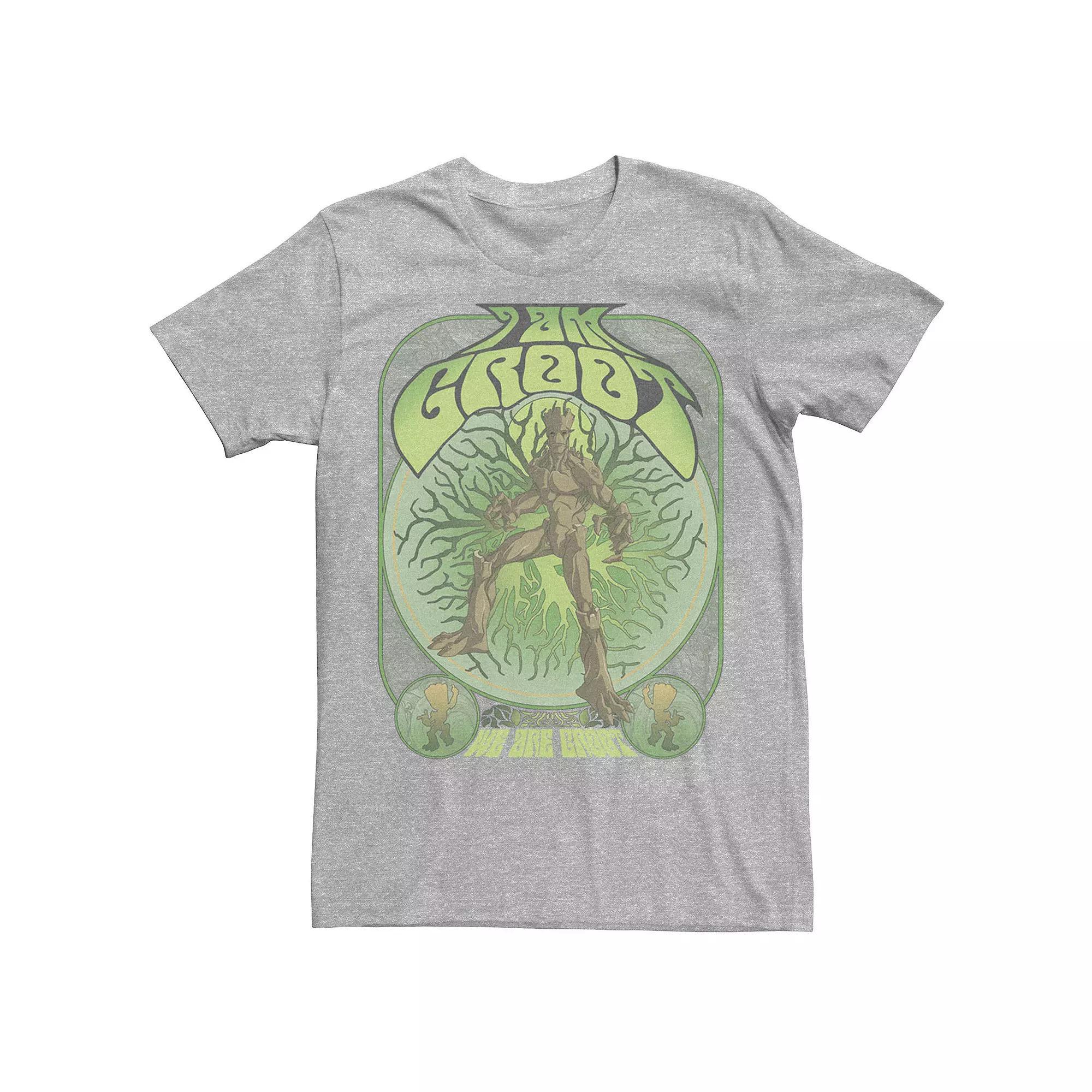 Men's Marvel Guardians of the Galaxy Classic I Am Groot Tee, Size: XS, Athletic Grey Product Image