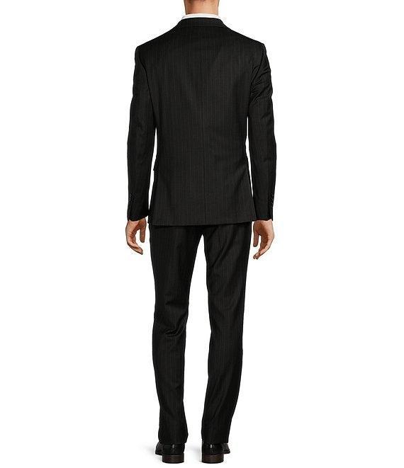 Hickey Freeman Classic Fit Flat Front Stripe Pattern 2-Piece Suit Product Image