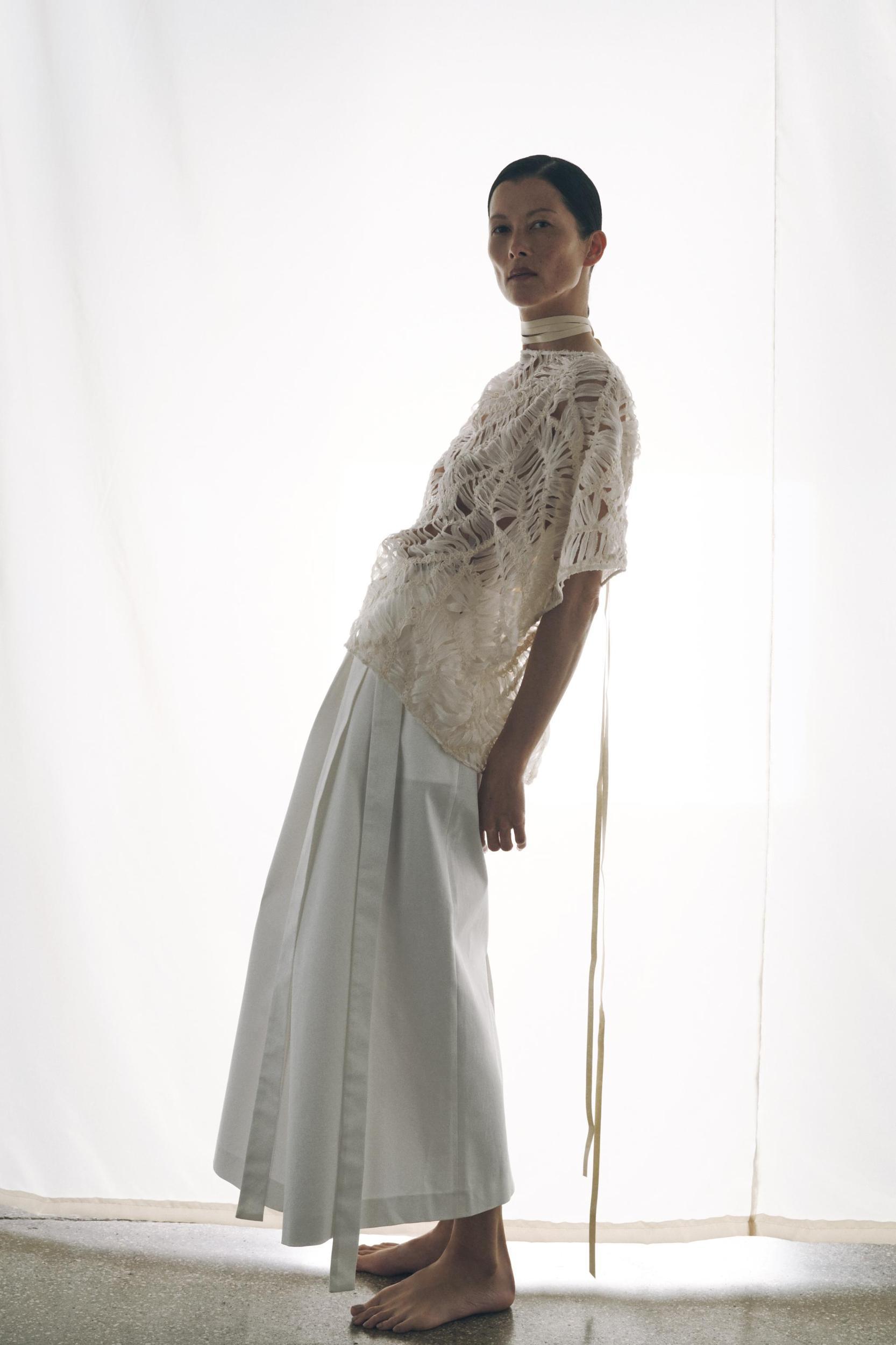 ZW COLLECTION ASYMMETRIC MIDI SKIRT Product Image