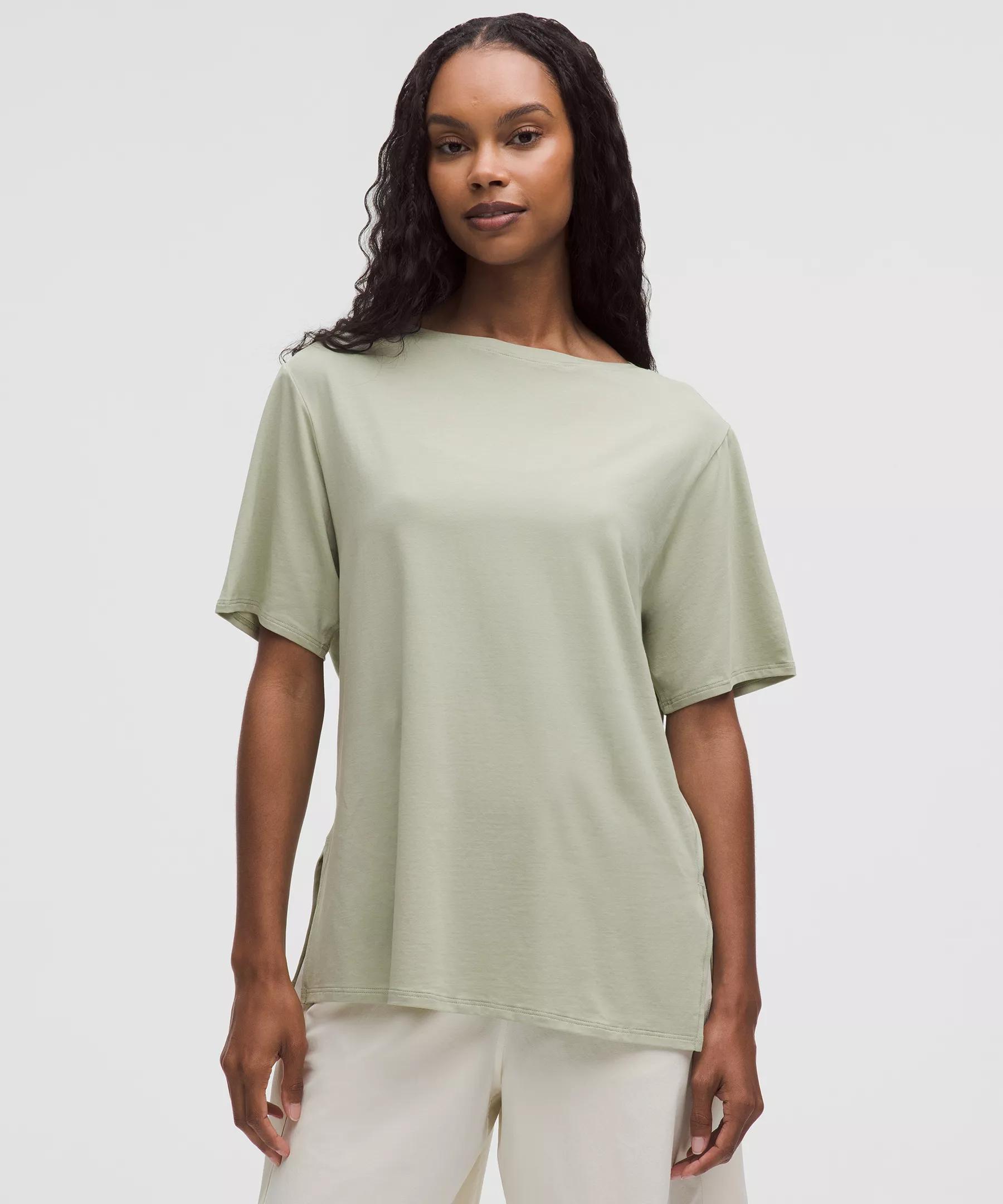 Relaxed-Fit Boatneck T-Shirt Product Image