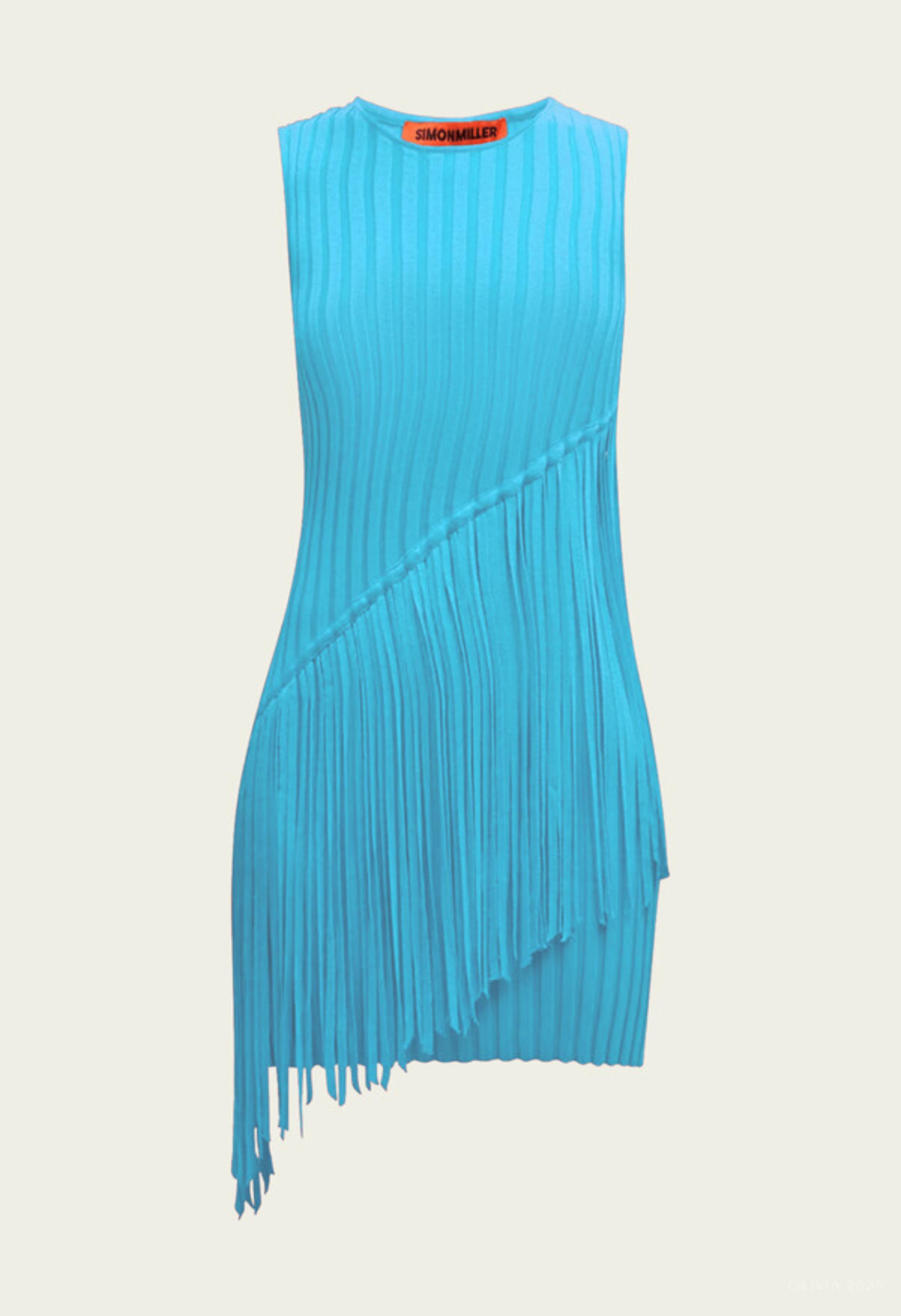 Simon Miller Spiral Mini Knit Dress in Blue Product Image