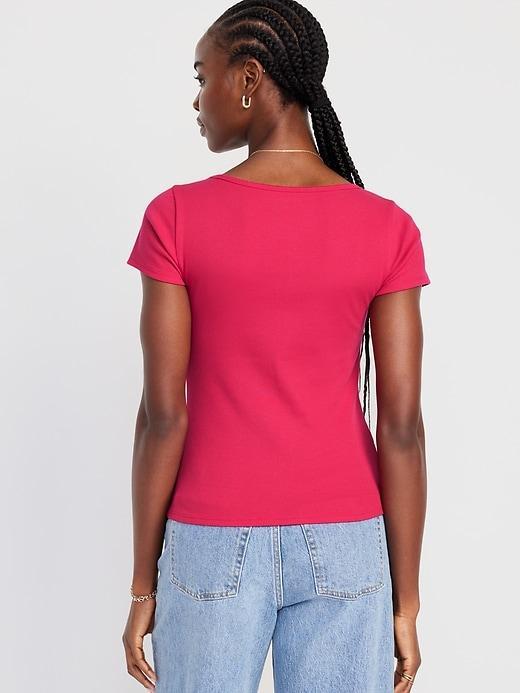 Fitted Square-Neck T-Shirt Product Image