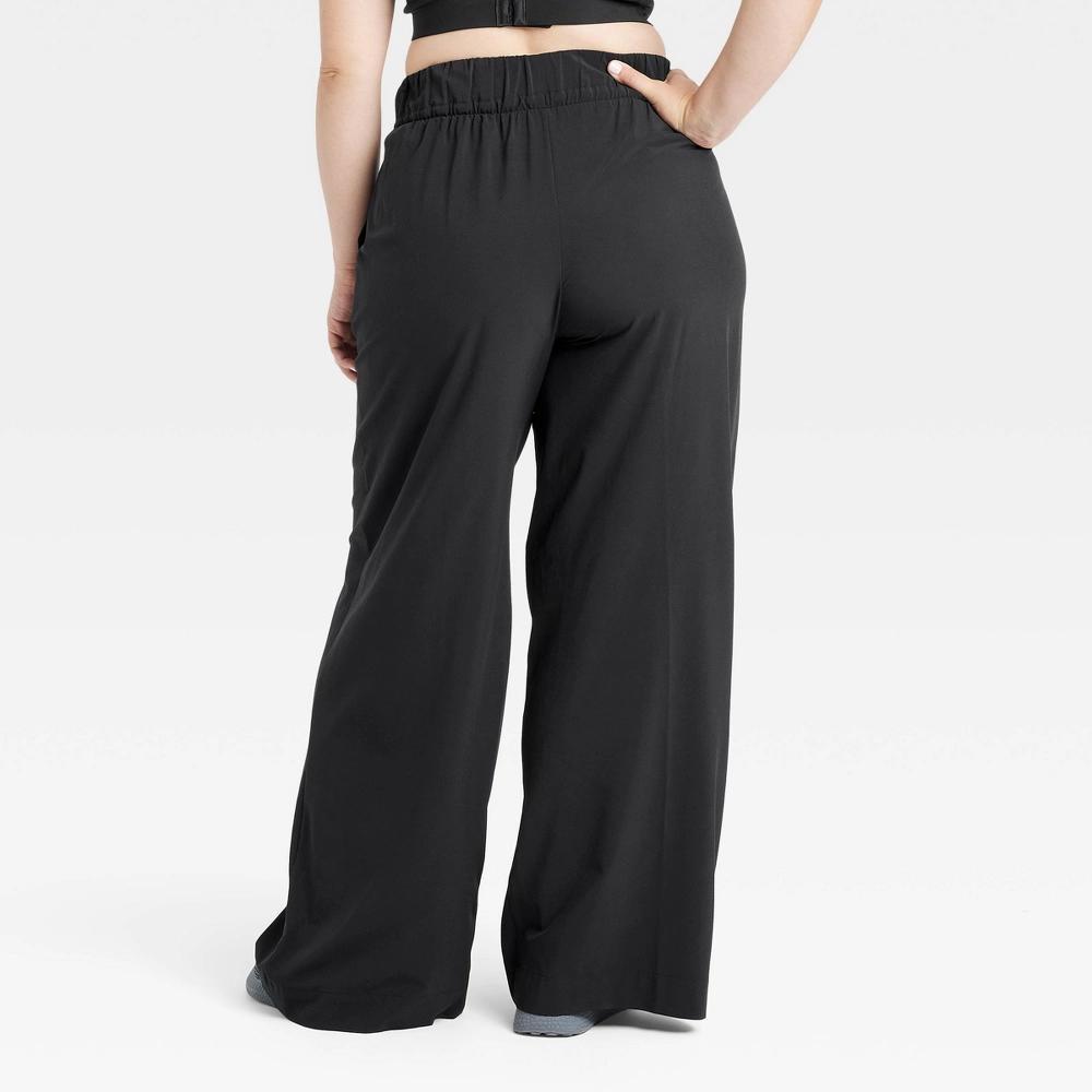 Womens Active Light High-Rise Wide Leg Pants - All In Motion Black M Product Image