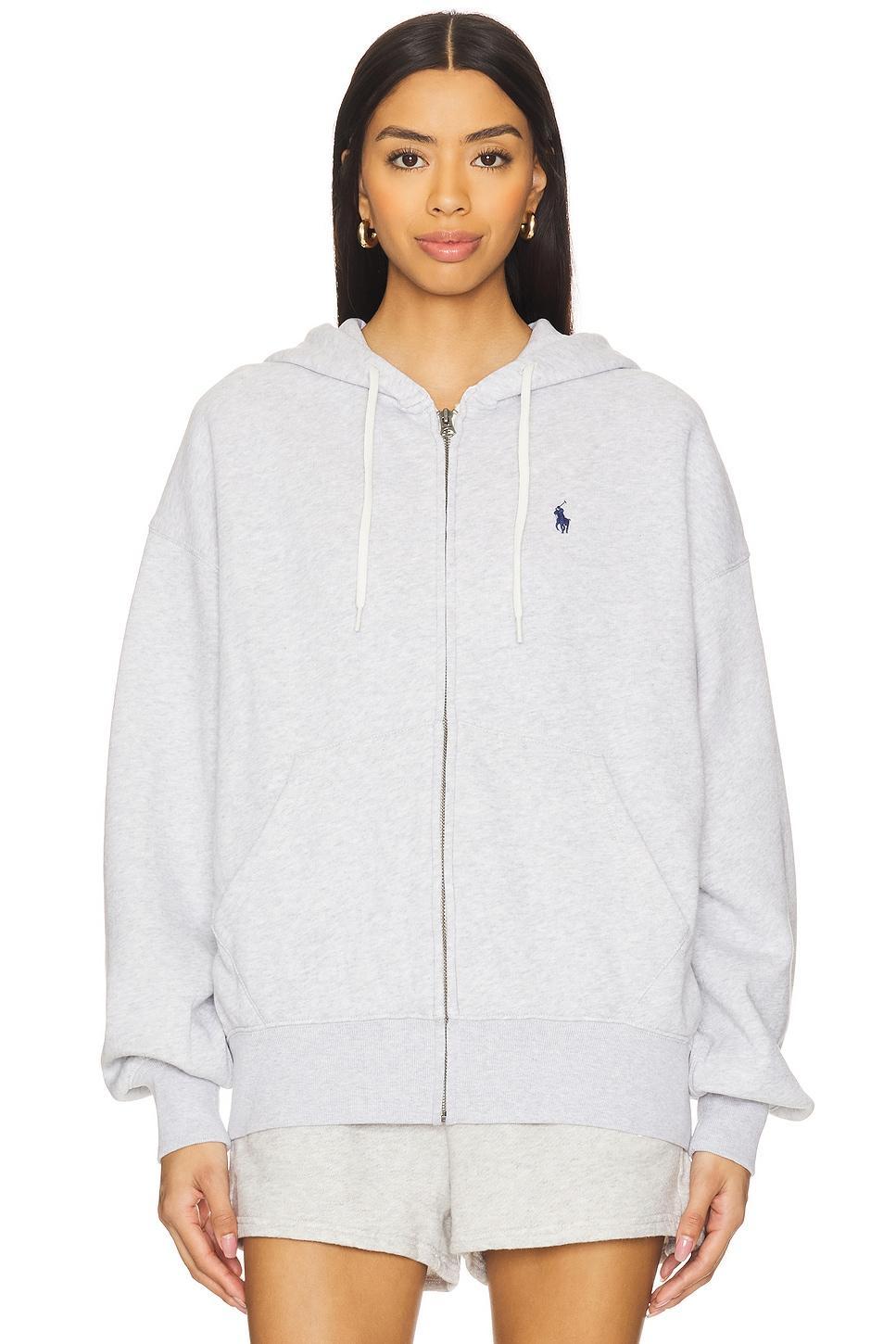 Oversize Fleece Zip Graphic Hoodie Product Image